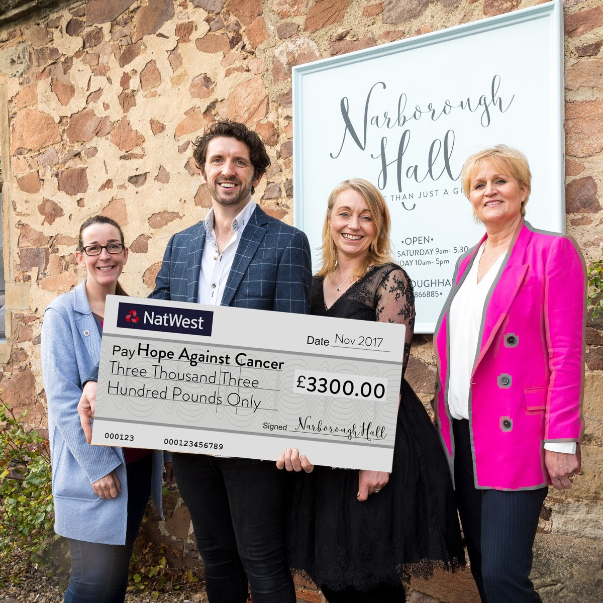 Spreading the Christmas Cheer with a donation of over £3300 to Hope Against Cancer!