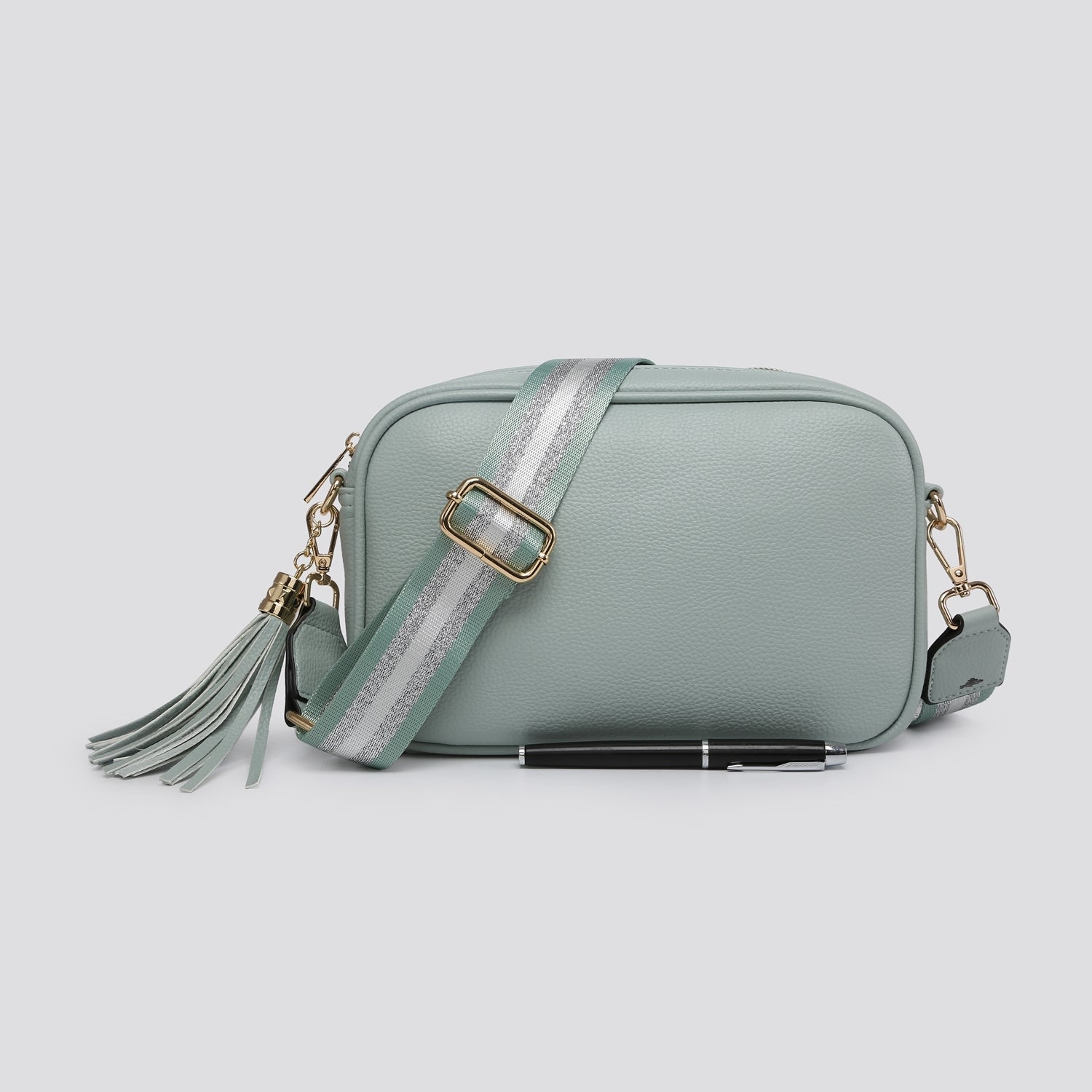 Nancy Pea-Green Crossbody Bag with Strap