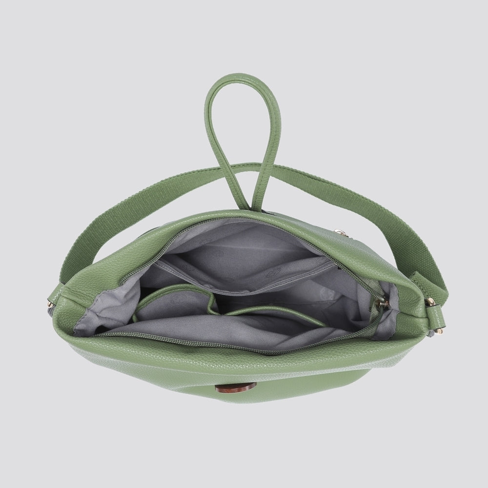 Black Cross the Body Button Bag