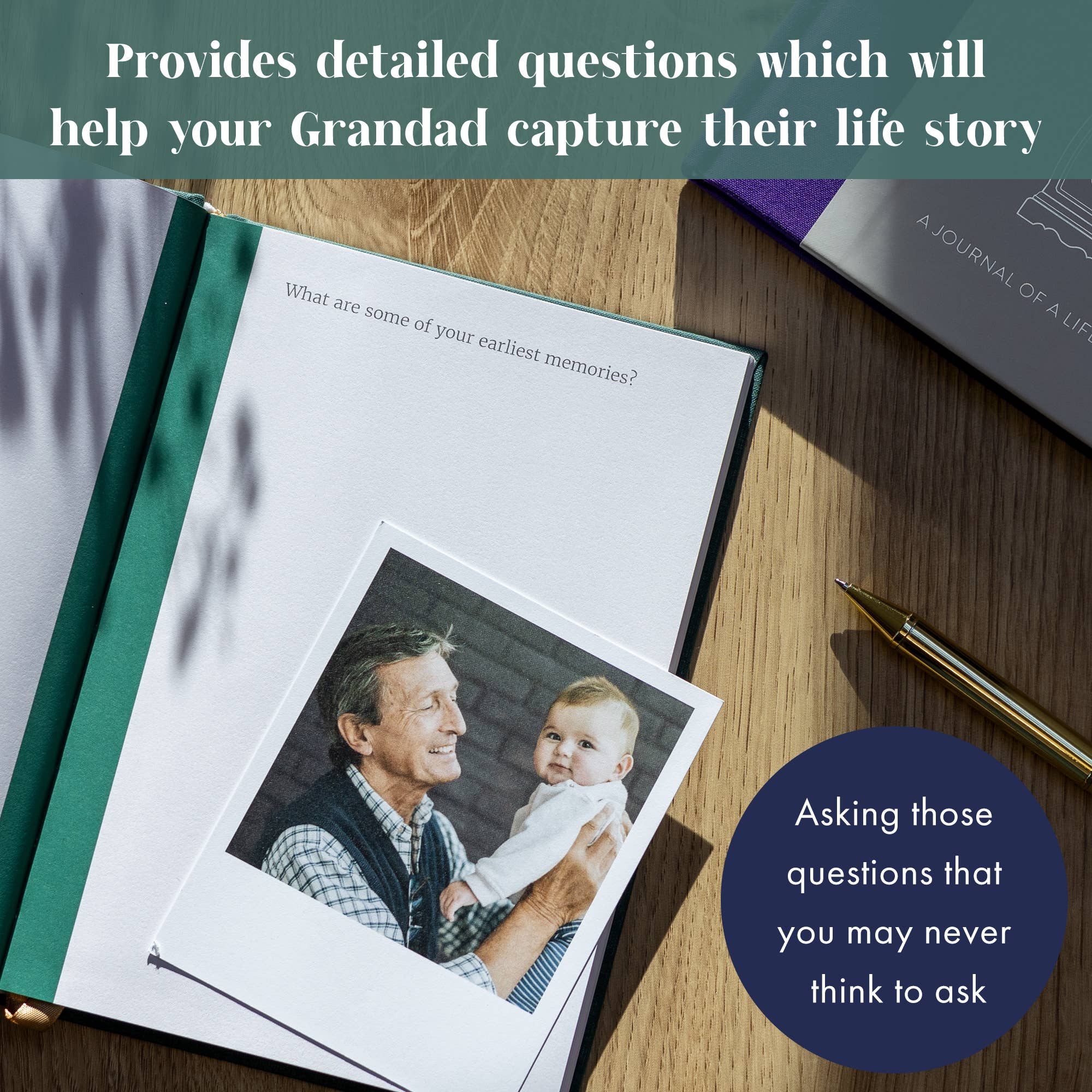 FROM YOU TO ME Meaningful Gifts - Dear Grandad Memory Journal | Guided Keepsake Gift