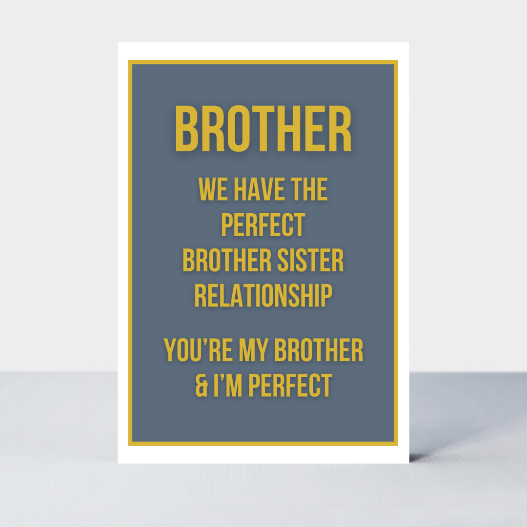 Petimo - Not Too Much Brother Perfect Relationship Card