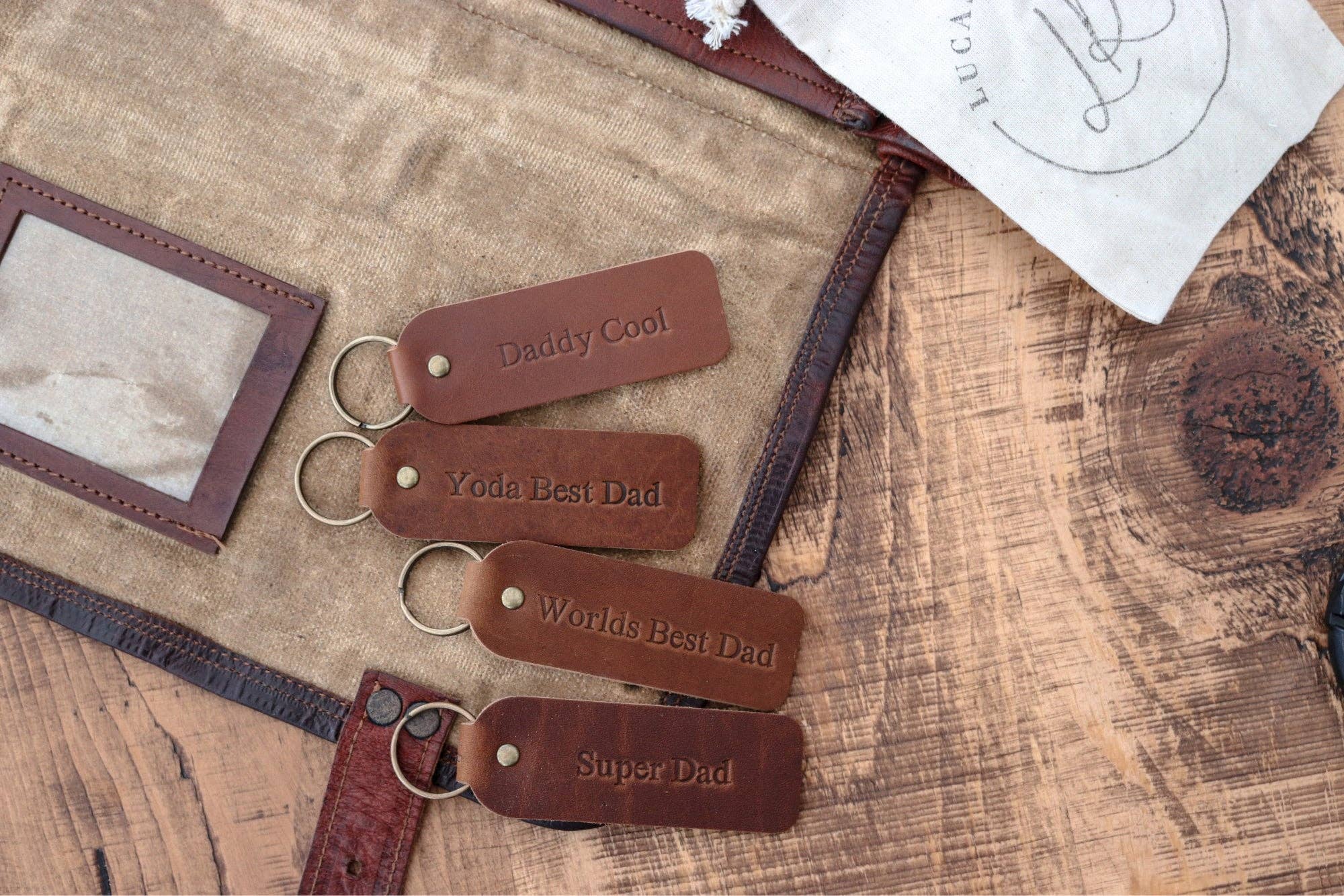 Lucas Ruth Leather Keyring: Grandad