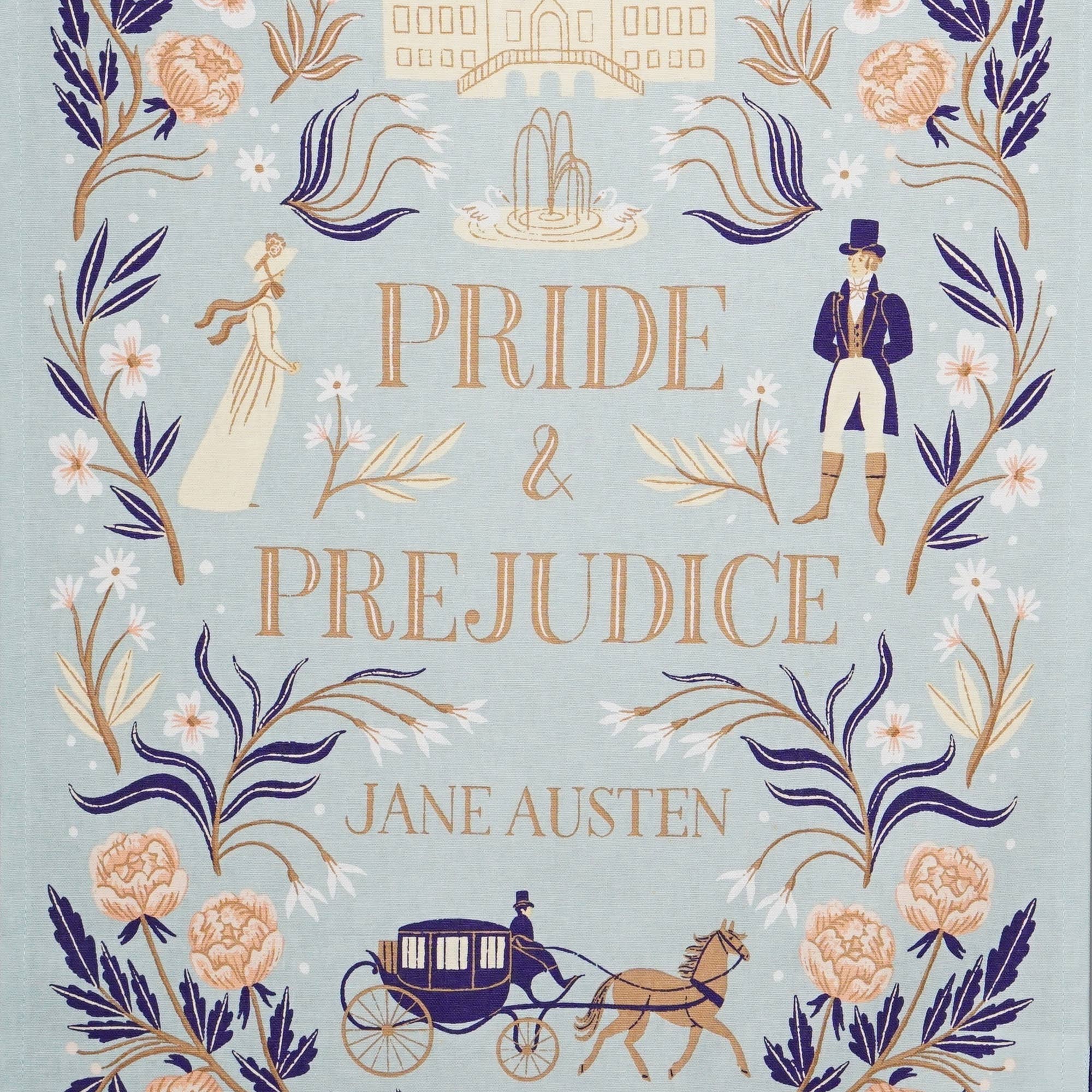 Half Moon Bay - Tea Towel Recycled Cotton - Pulteney Press (Pride & Prejud.)