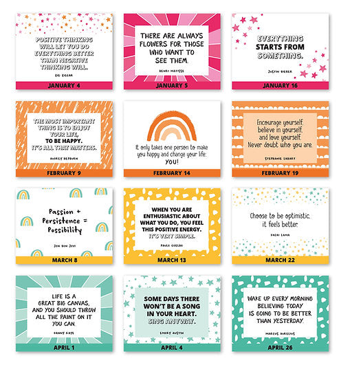 Positive Thoughts Desk Flip Chart