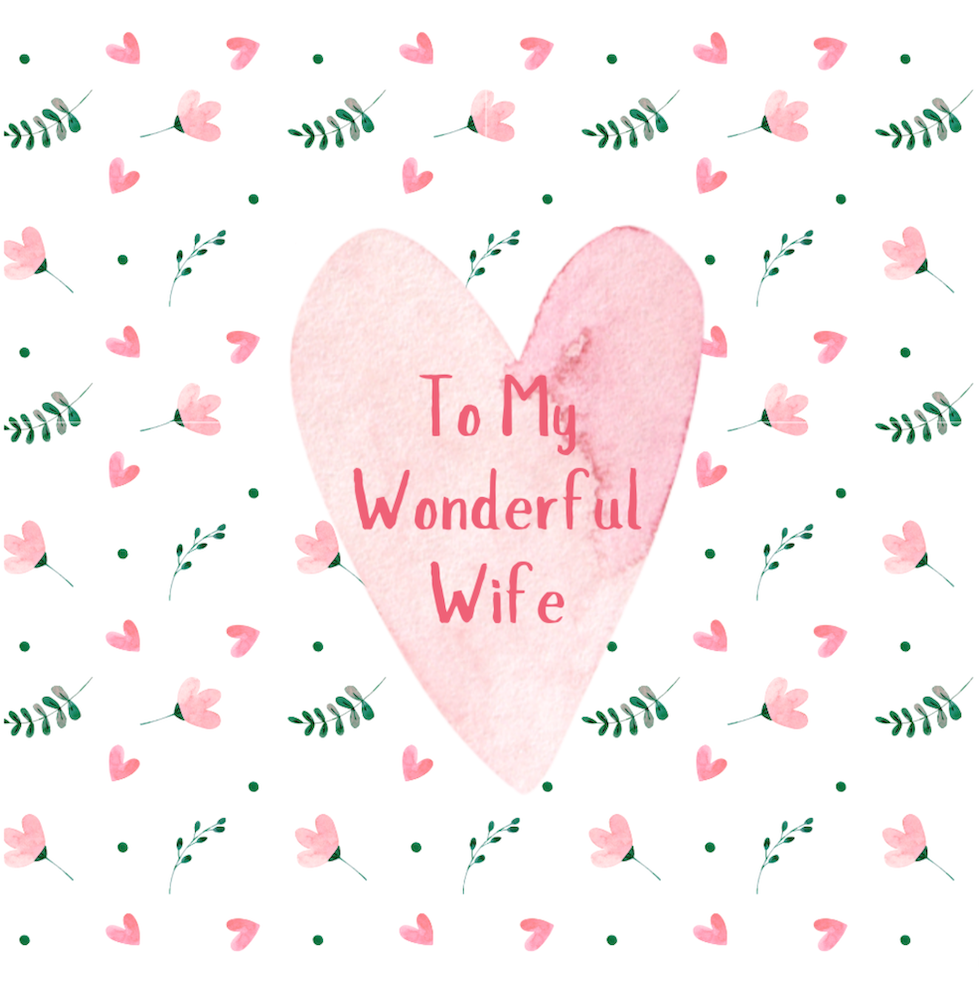 Petimo - Sweet Hearts To My Wonderful Wife Card