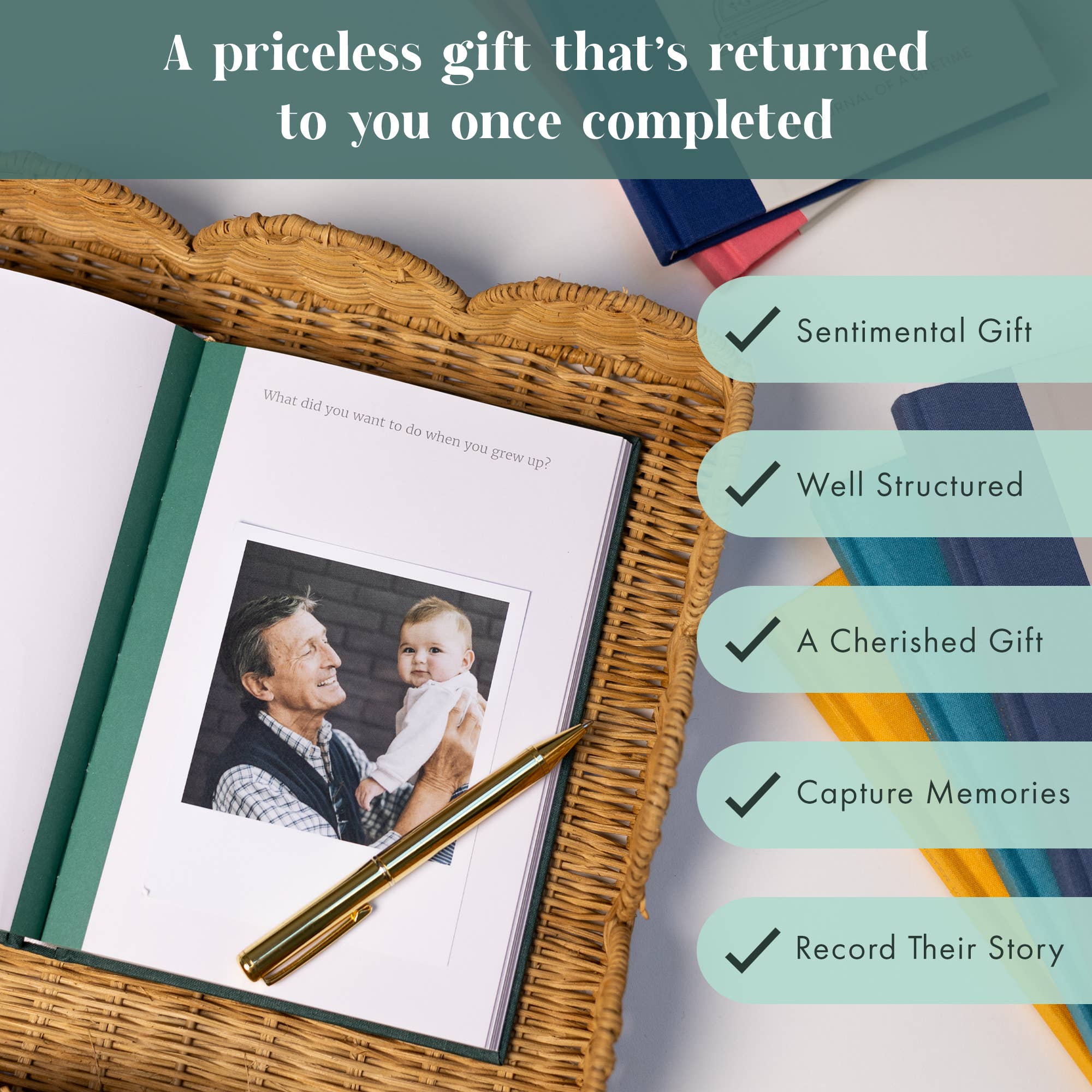 FROM YOU TO ME Meaningful Gifts - Dear Grandad Memory Journal | Guided Keepsake Gift