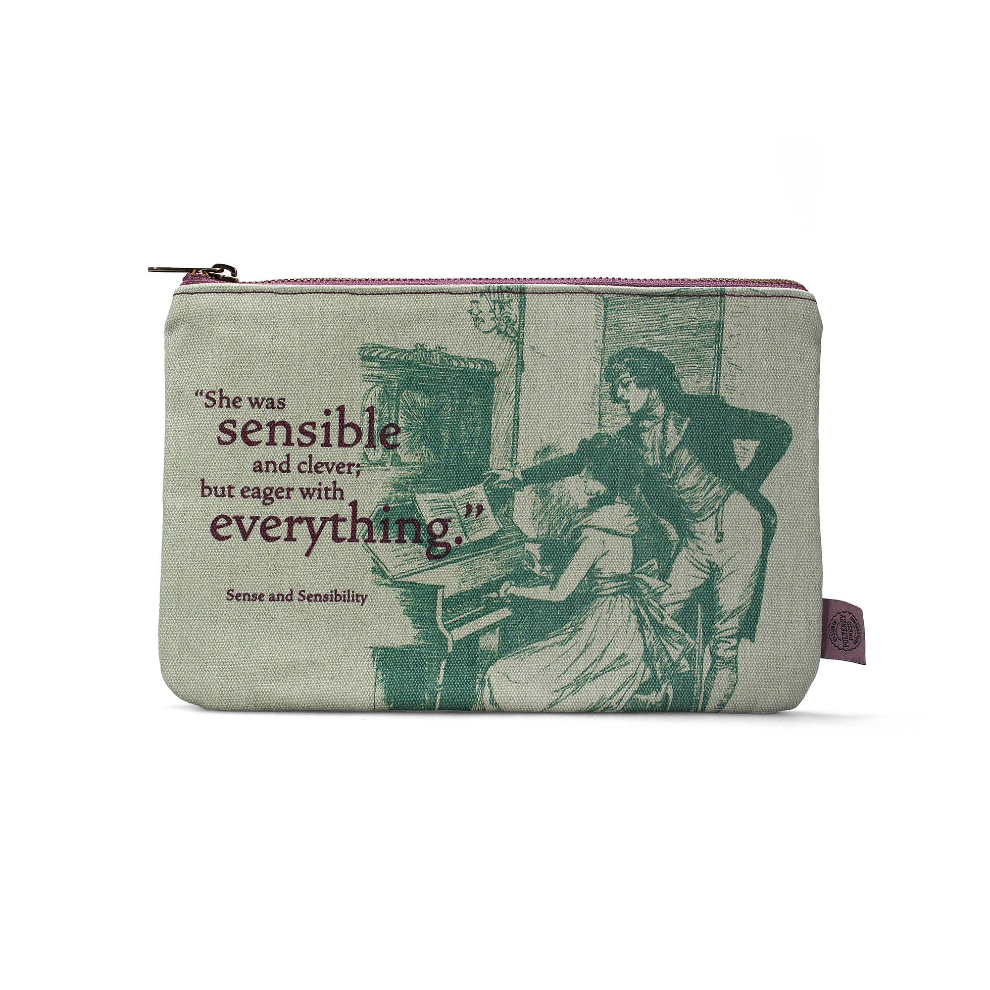 Half Moon Bay - Recycled Cotton Pouch Jane Austen Sense and Sensibility