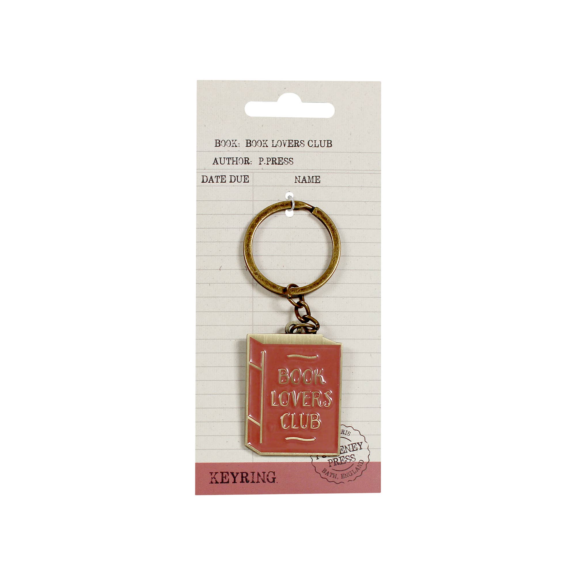 Half Moon Bay - Metal Keyring Book Lovers Club Literary Book