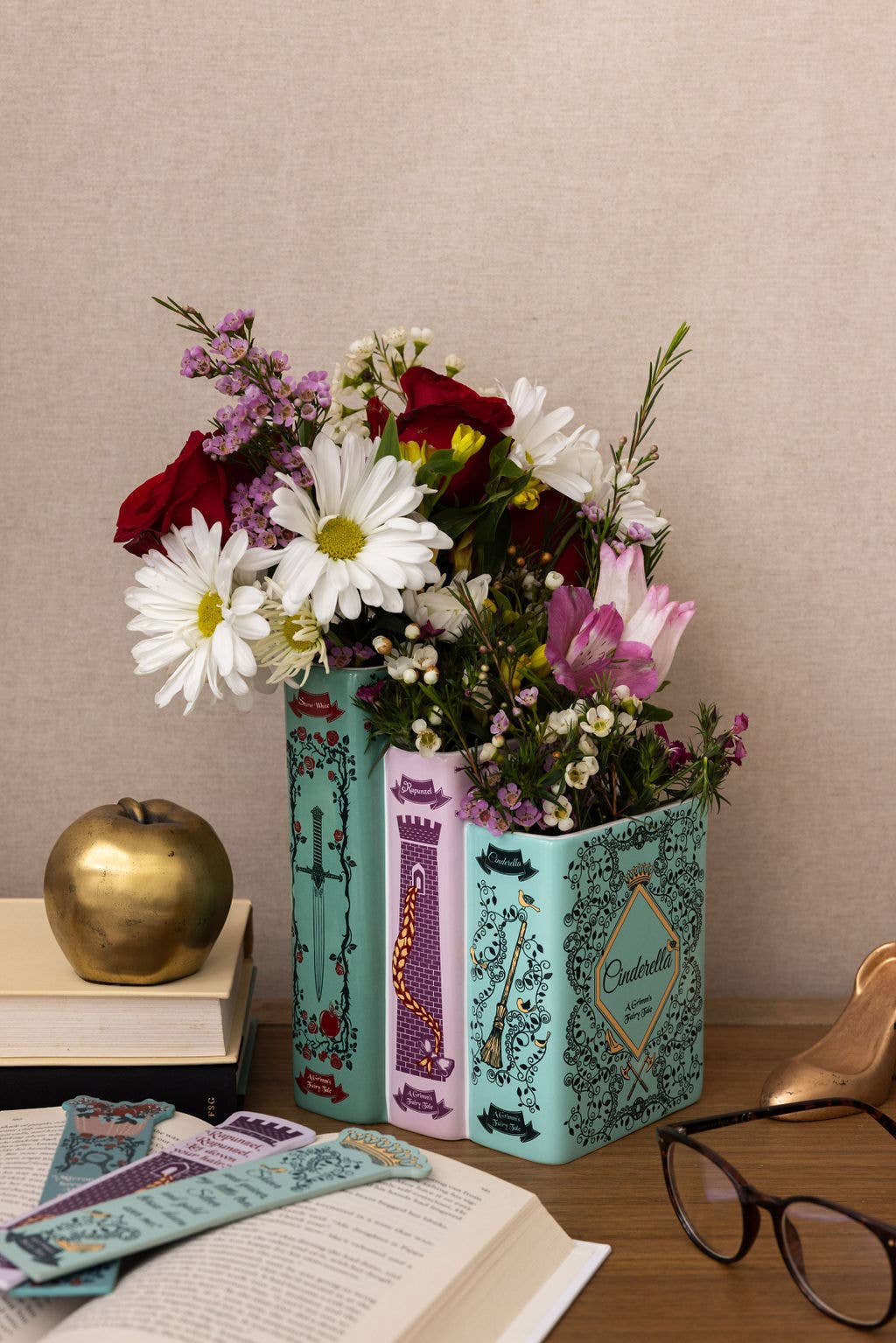 Steel Mill & Co UK - Triple Book Vase, Grimm's Fairy Tales