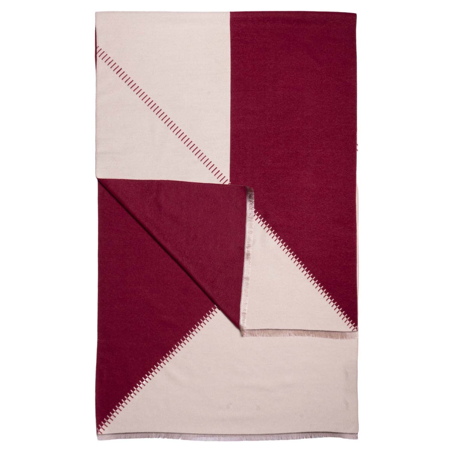 Loxley Lane Burgundy Wrap Scarf Blanket Detail