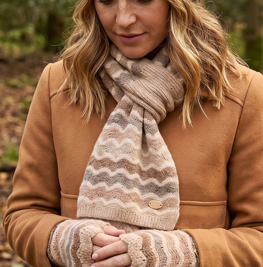 Loxley Lane Cream Pull-Through Wave Print