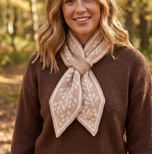 Loxley Lane Caramel Small Pull-Through Mistletoe Scarf – scarf