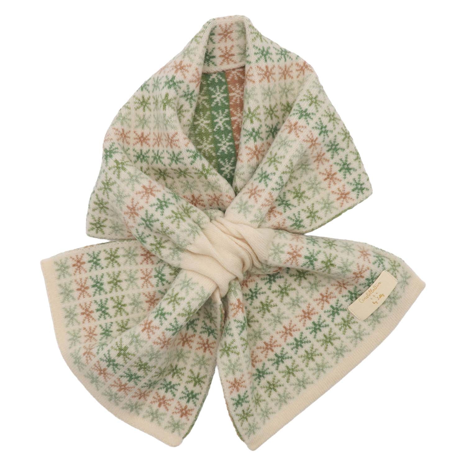 Zelly Pull Thru Scarf Stars Green