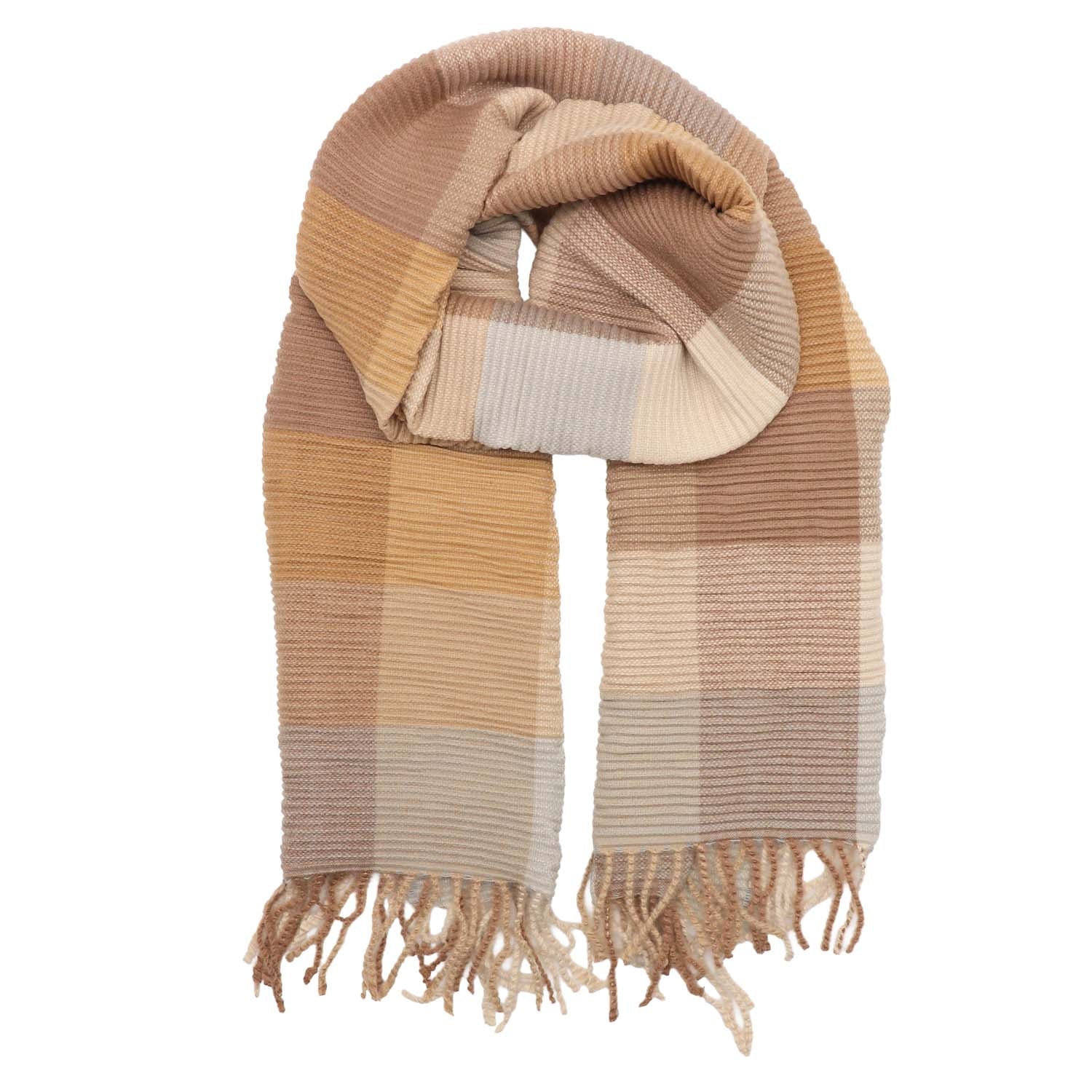 Zelly Pleated Detail Scarf - Cream