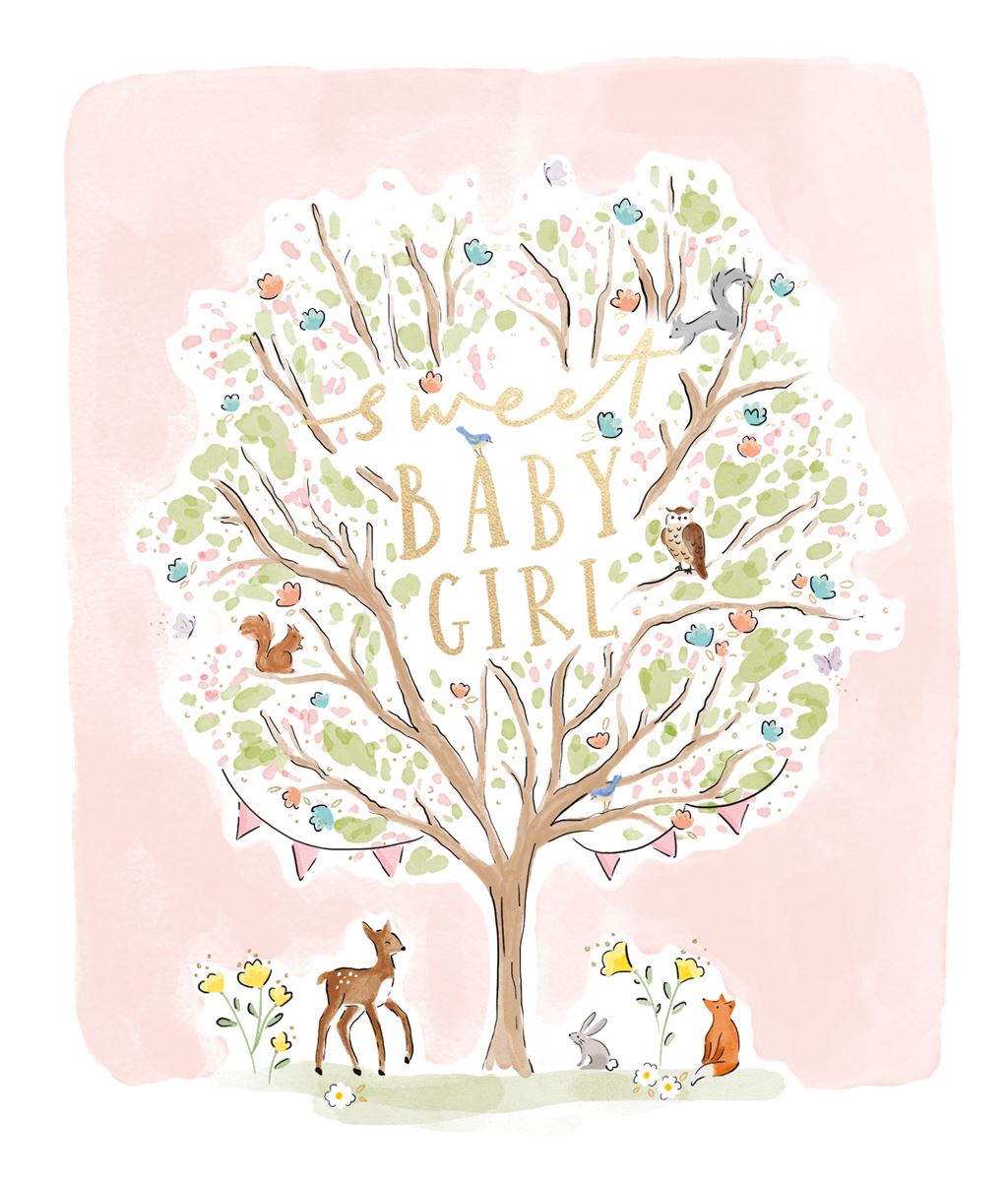 Reflections Sweet Baby Girl Card