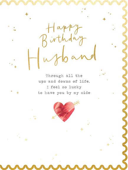 Reflections Husband Birthday Card