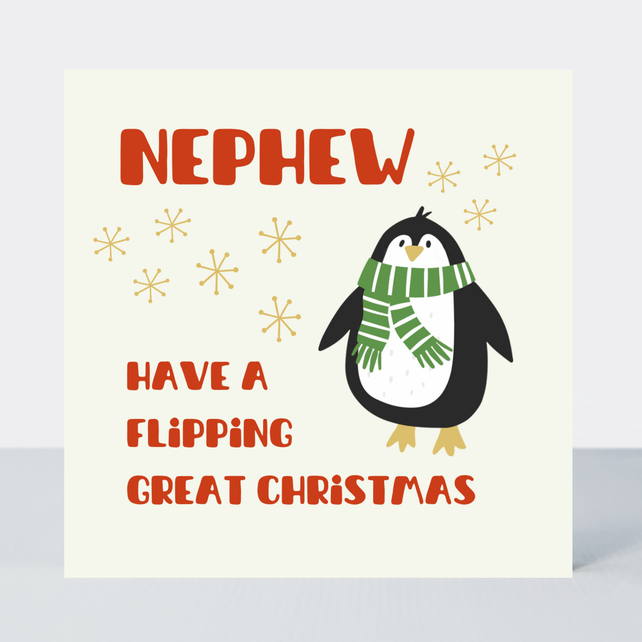 Petimo - Polar Party Nephew Flipping Great Christmas Penguin Card