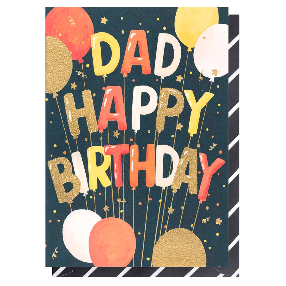Louise Tiler - Dad Birthday Balloons Card