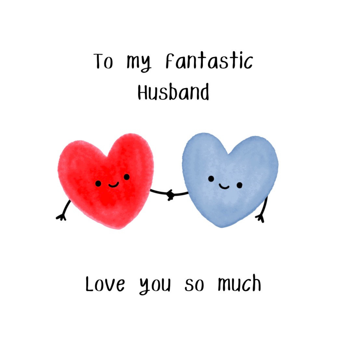 Petimo - Fantastic Husband Cute Hearts Better Together Card