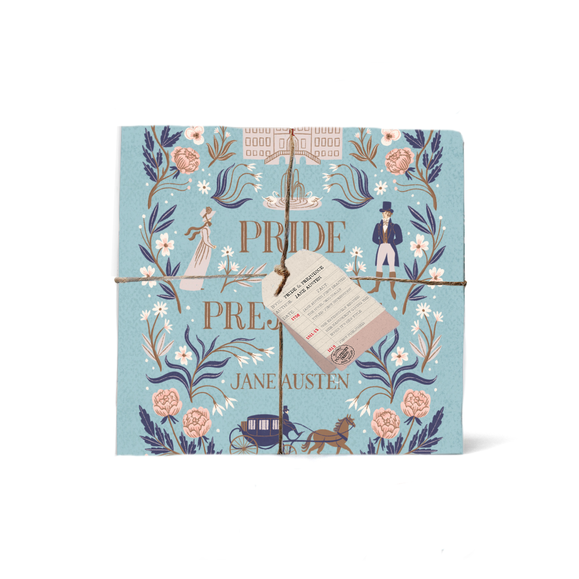 Half Moon Bay - Tea Towel Recycled Cotton - Pulteney Press (Pride & Prejud.)