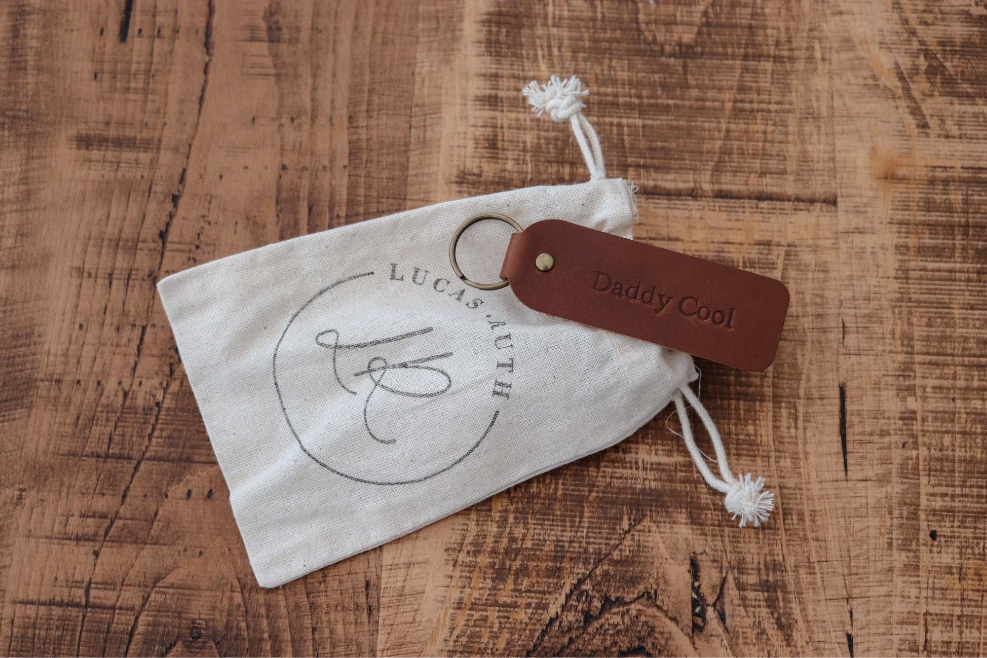 Lucas Ruth Leather Keyring: Grandad