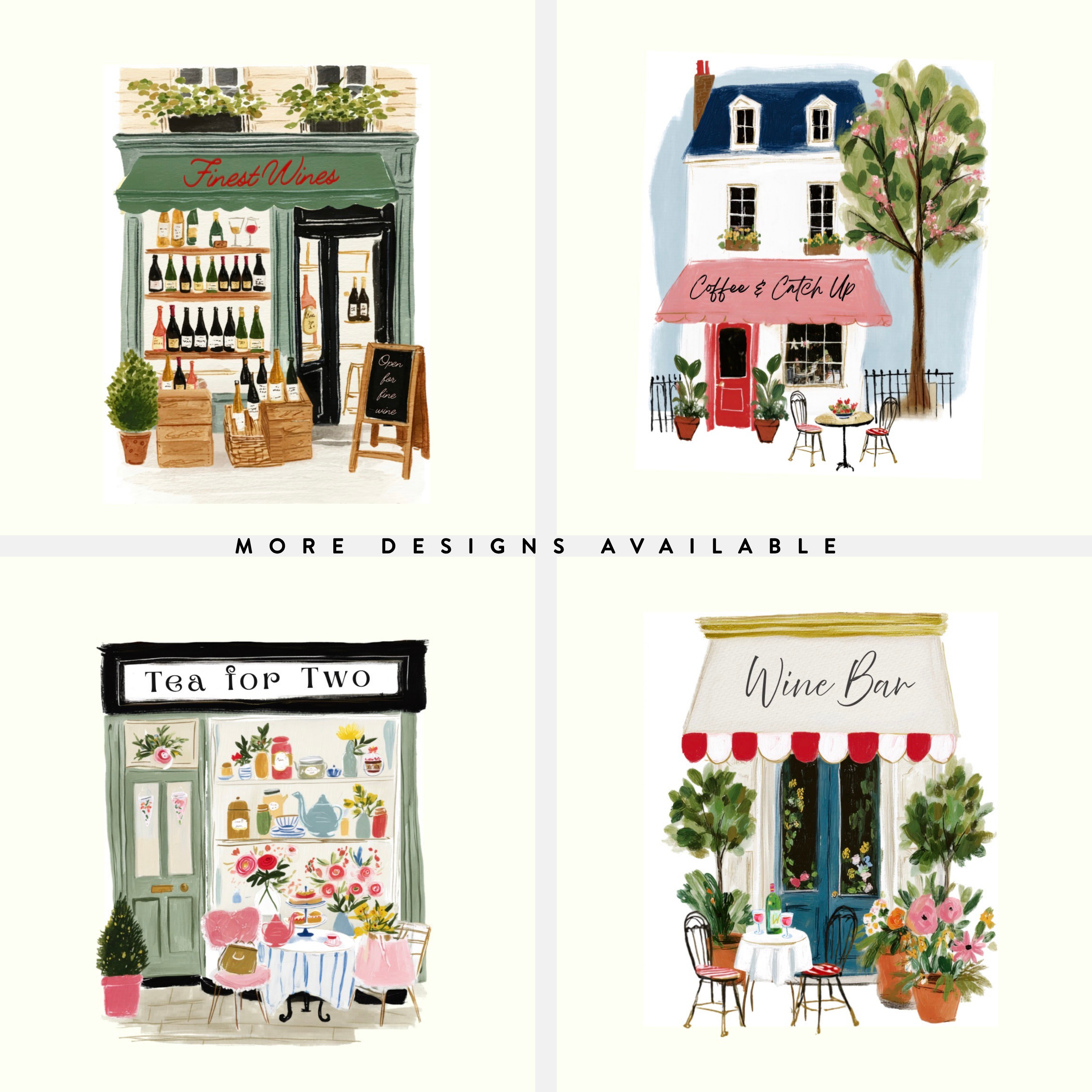 Petimo - The Little Cake Shop Up Your Street Blank Card
