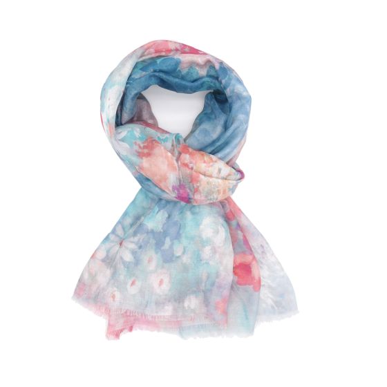 Hazy Daisy Aqua Scarf