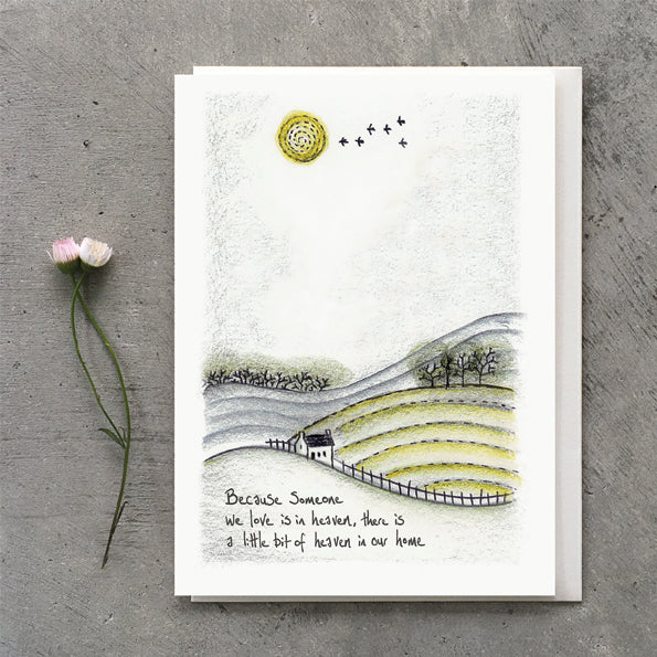 East of India Countryside Card - Because Someone We Love is in Heaven