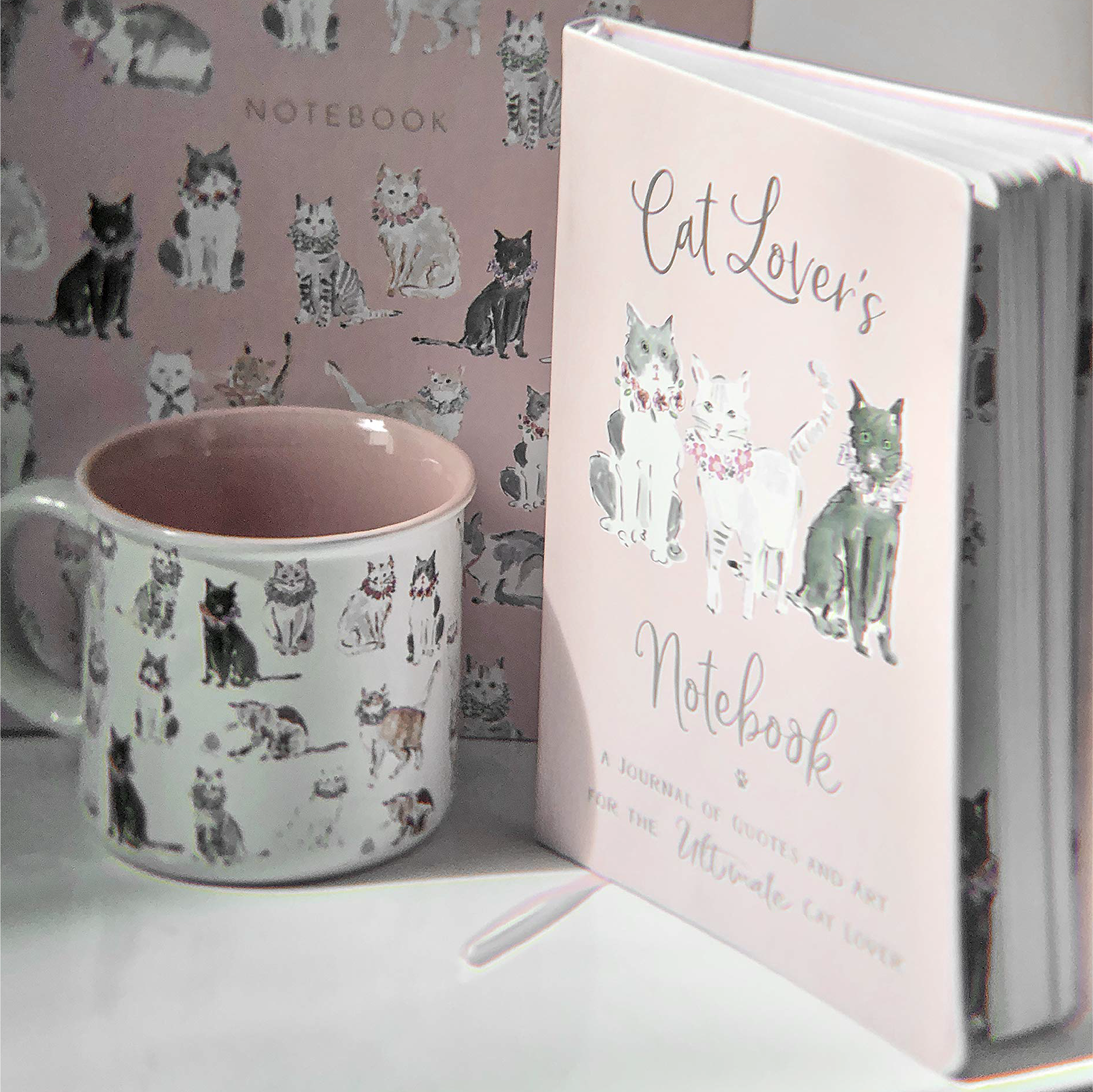 Oli Olsen - Éccolo A5 Soft Cover Cat Lover Journal - Pastel Pink