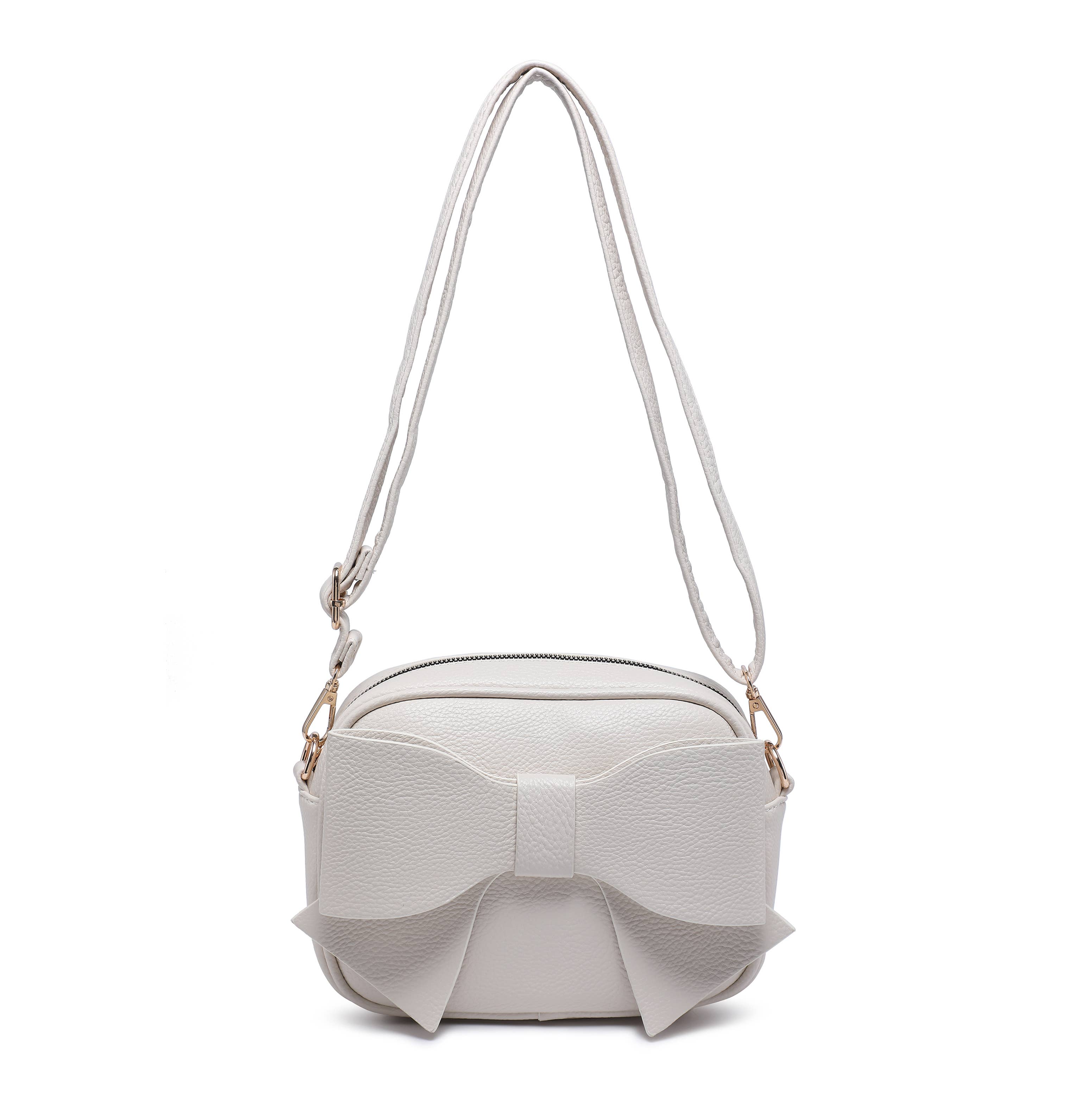 Beau Light Khaki Crossbody Bow Bag
