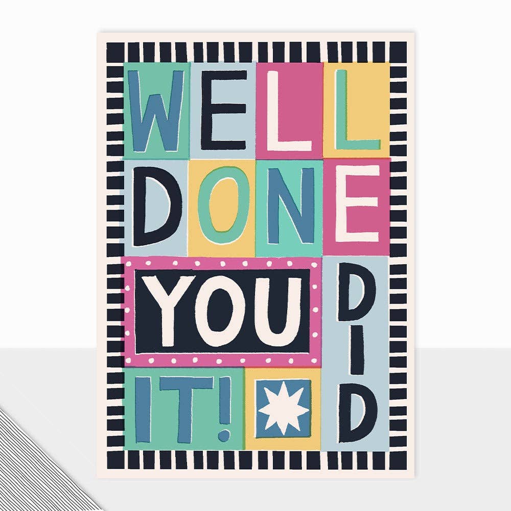 Fontfetti Well Done You Did It Card