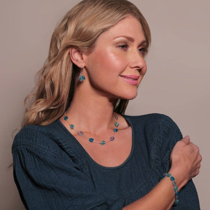 Carrie Elspeth Jewellery - Hearts Bracelet: Ocean