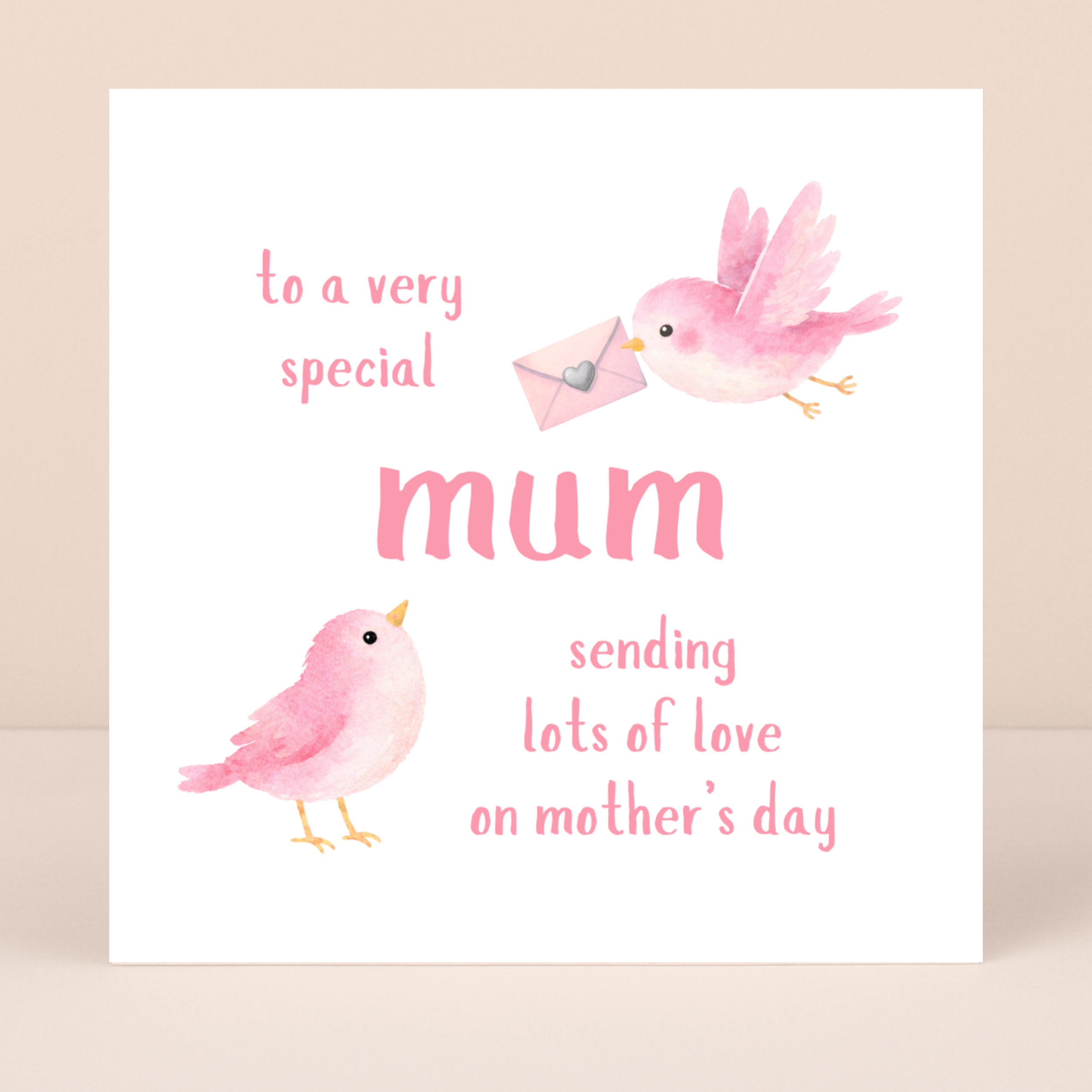 Petimo - Sweet Hearts Special Mum Pink Birds Mother's Day Card - More Than Just a Gift | Narborough Hall