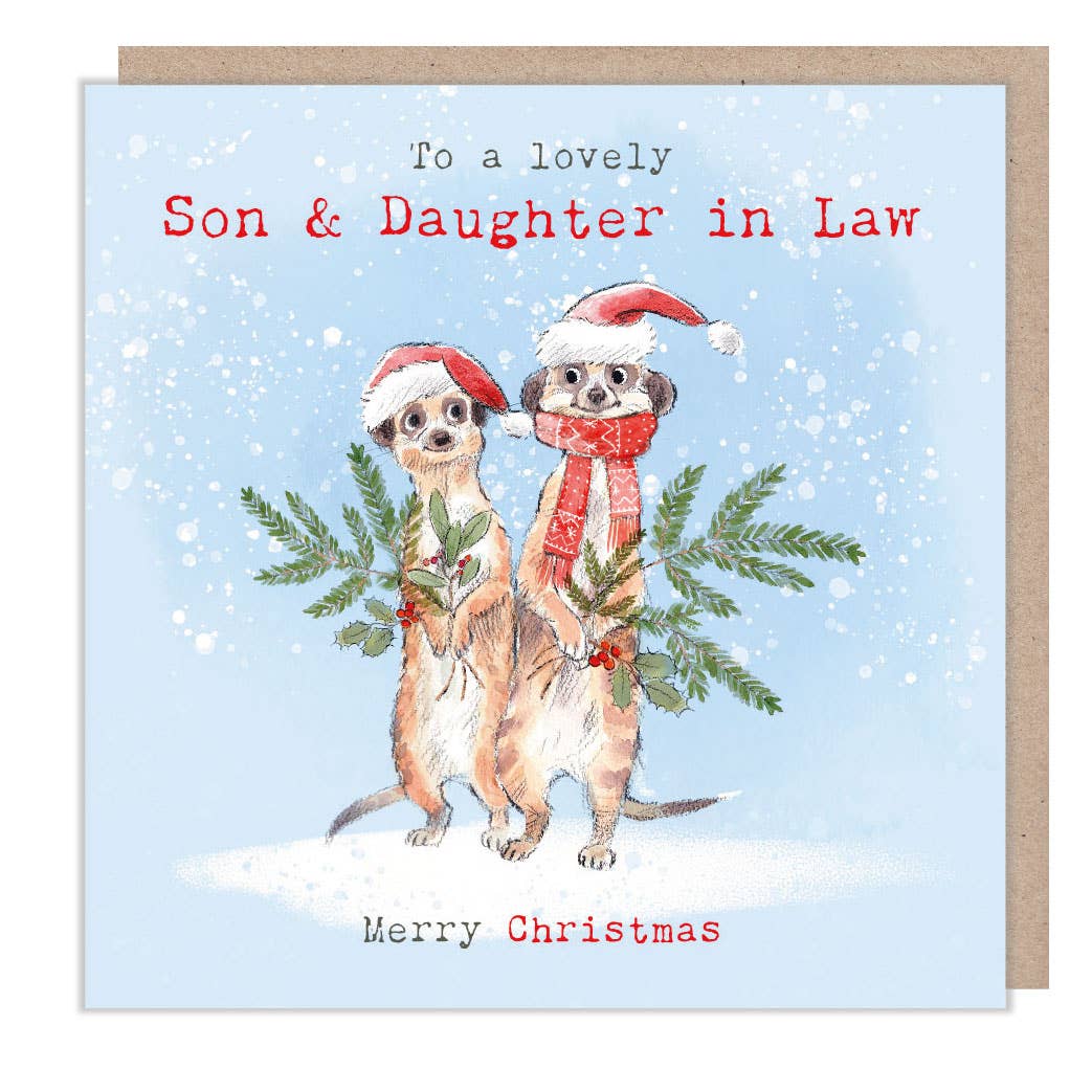 Paper Shed Son and daughter in Law Christmas Card
