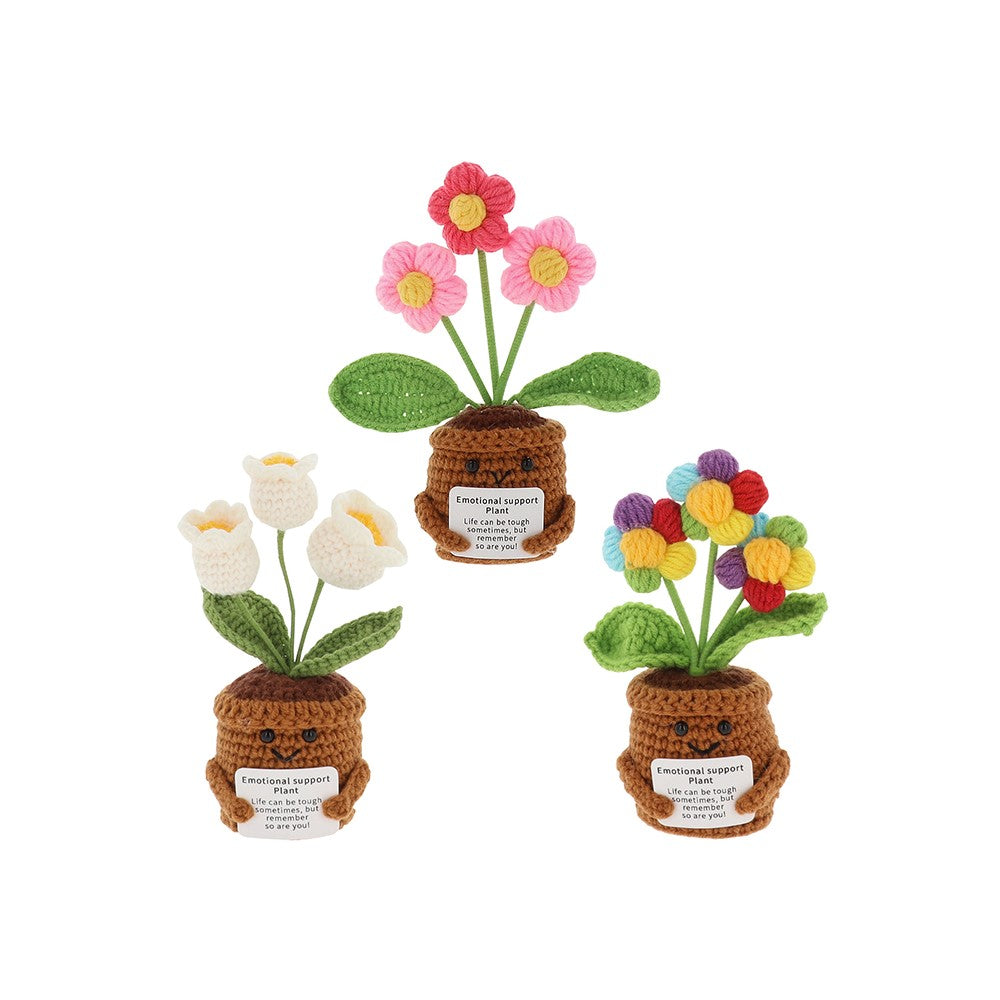 Crochet Smiley Bloom in Flower Pot