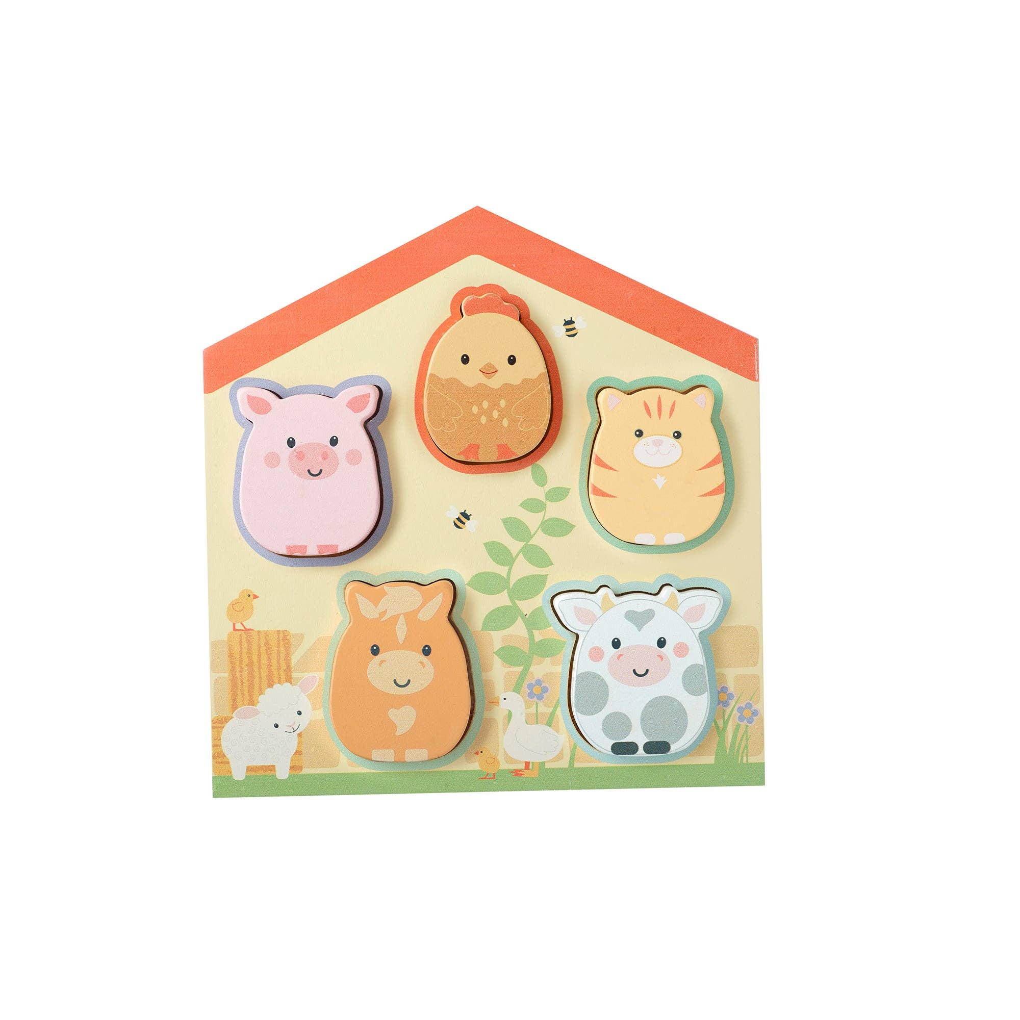 Orange Tree Toys - Farmyard Wooden Barn Shape Puzzle