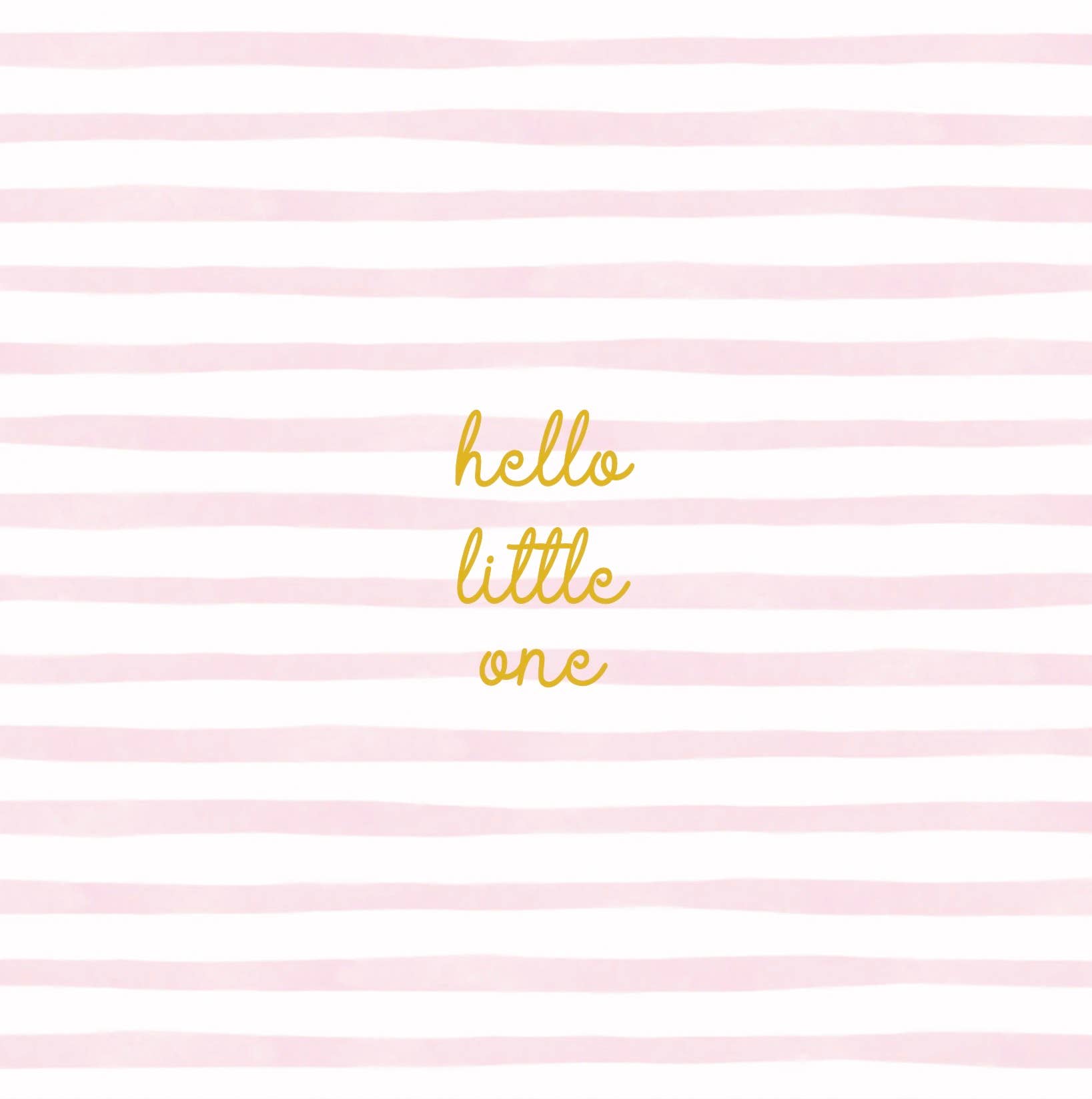 Petimo - Beauregarde Hello Little One Pink Stripes New Baby Girl Card