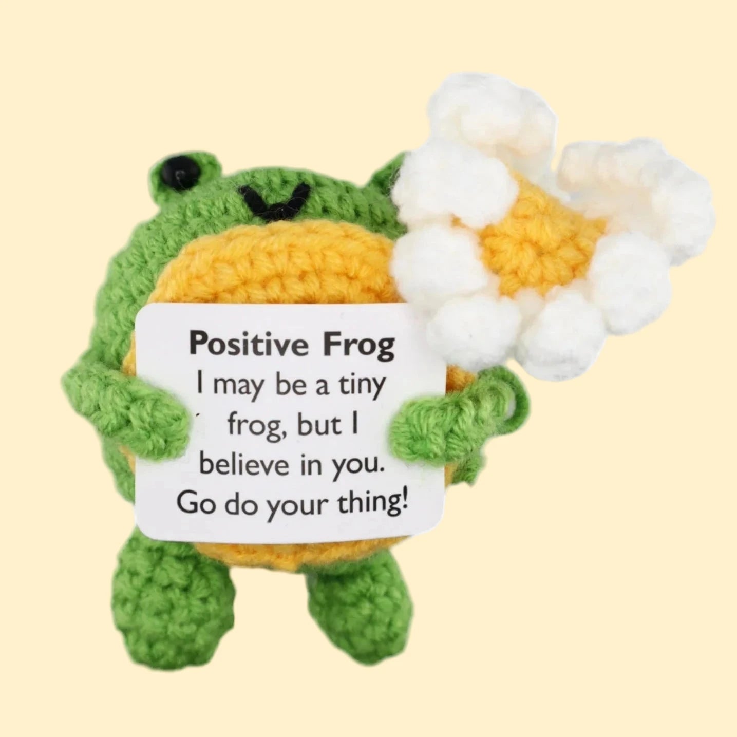 Positive Frog with a Daisy