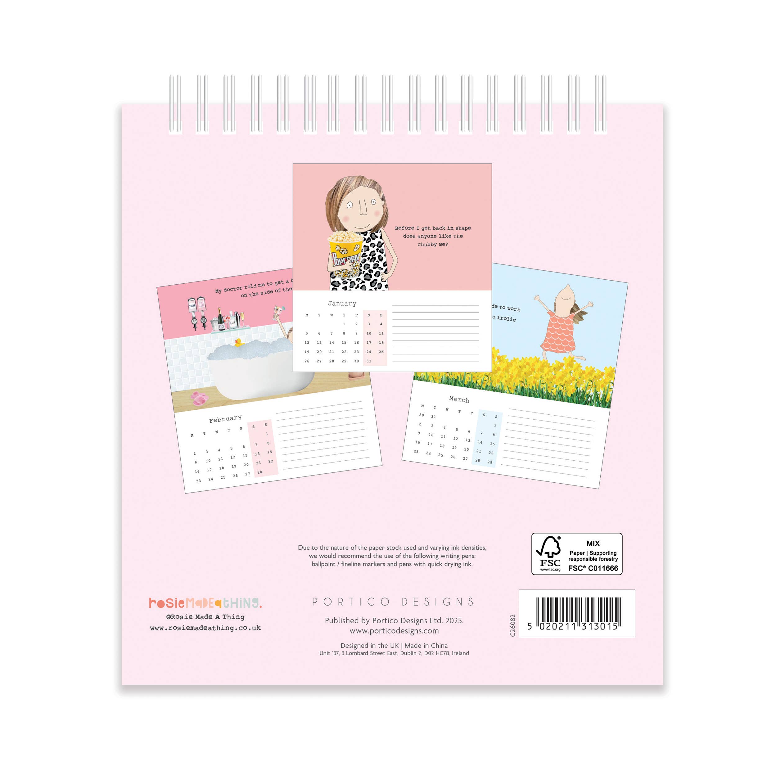 Portico Designs - Rosie Made a Thing Desk 2026 Calendar