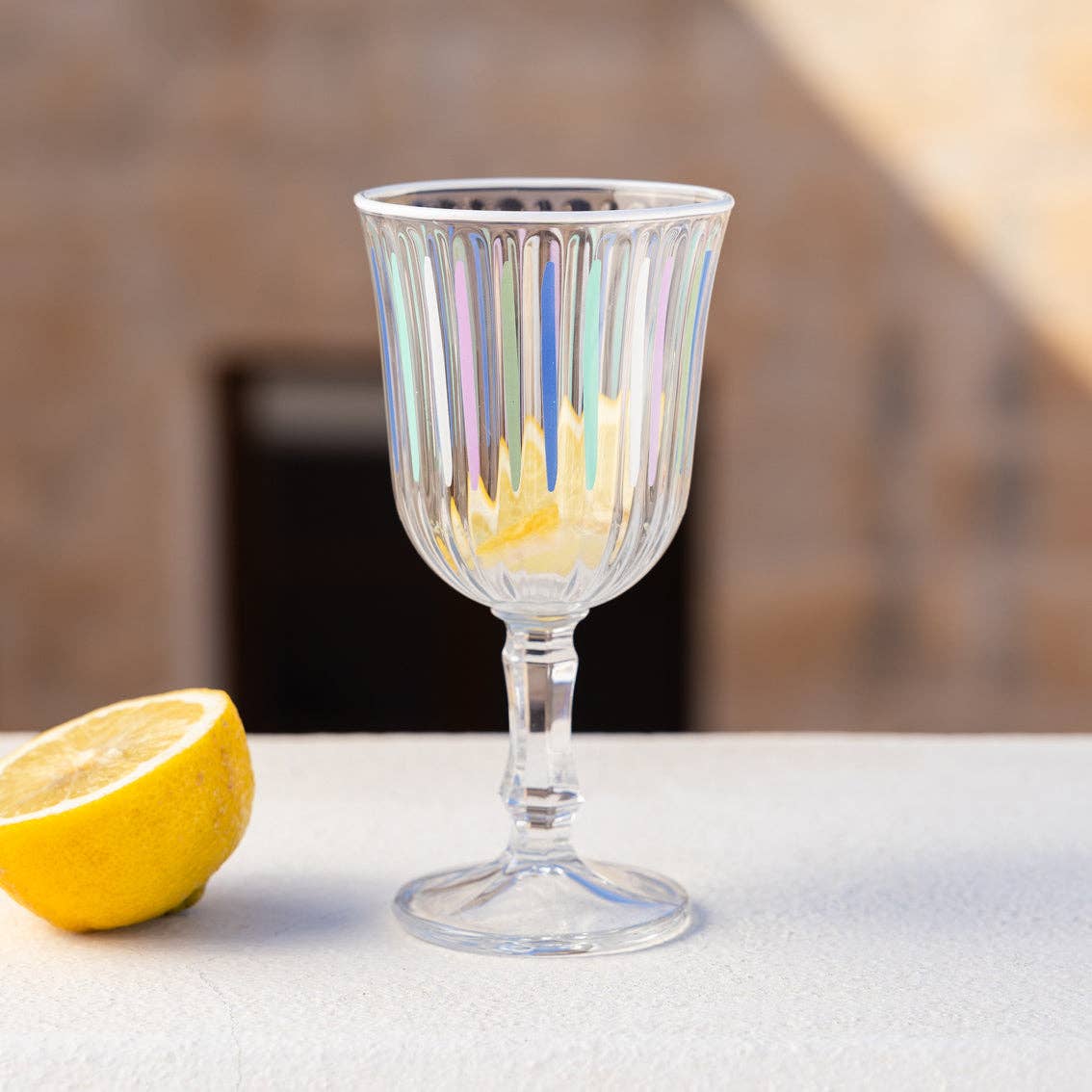 Talking Tables - Blue & White Striped Wine Glasses | Spring | Summer |