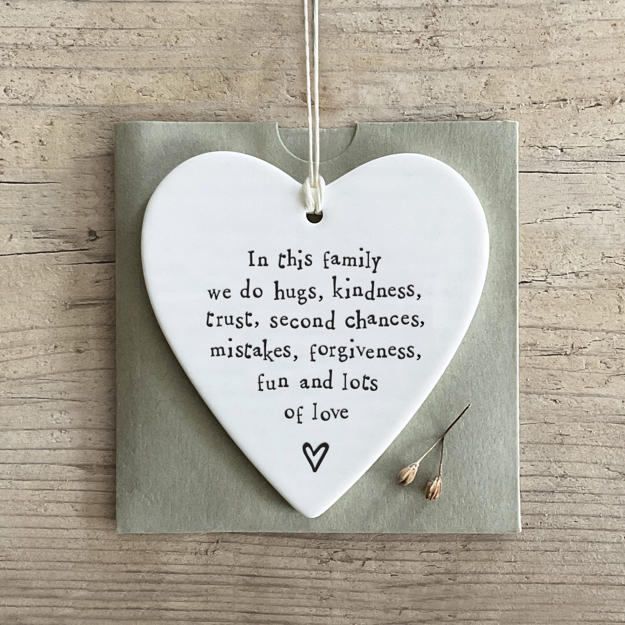 East of India In This Family Hanging Heart