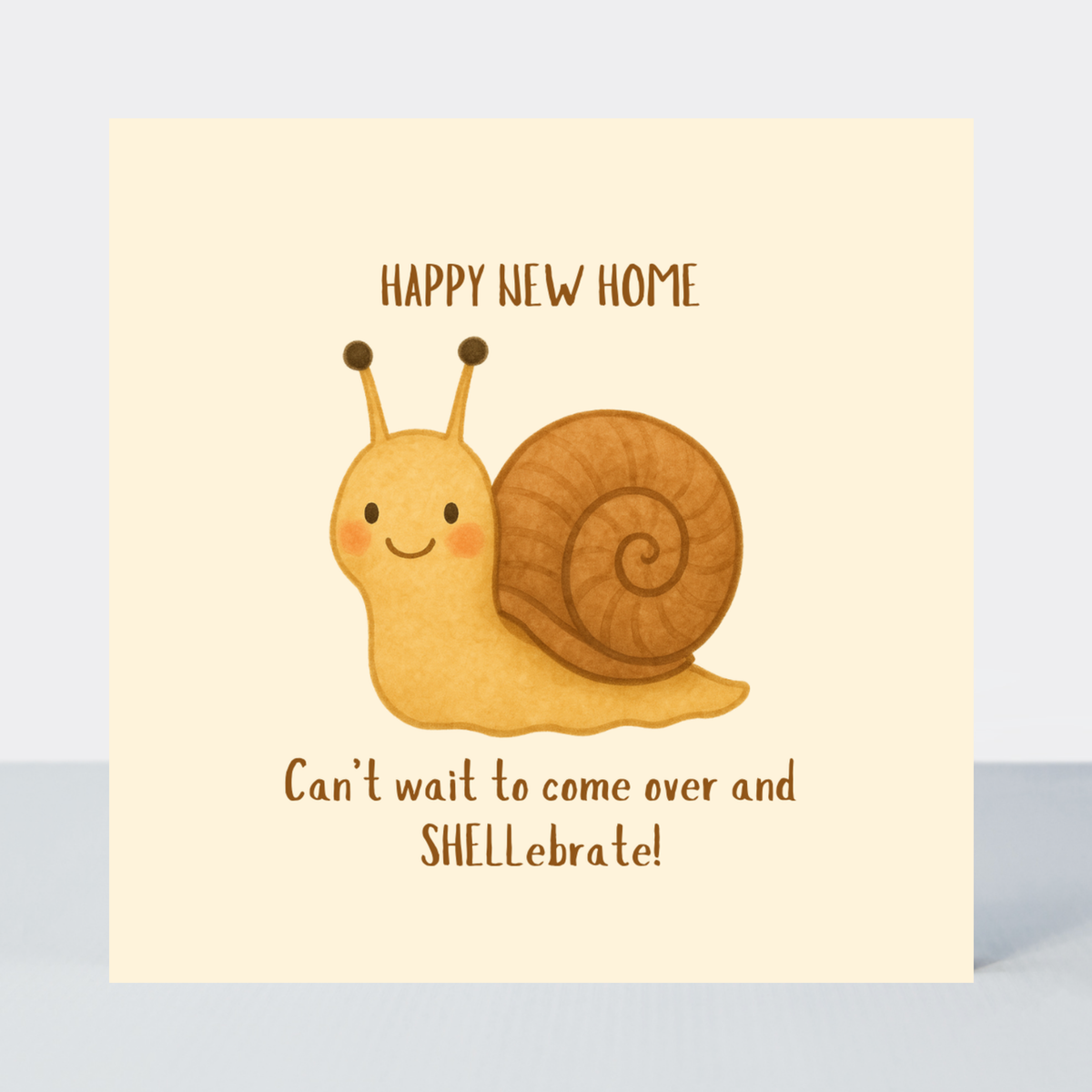 Petimo - Whisker & Wink New Home Let's Shellebrate Cute Snail Card
