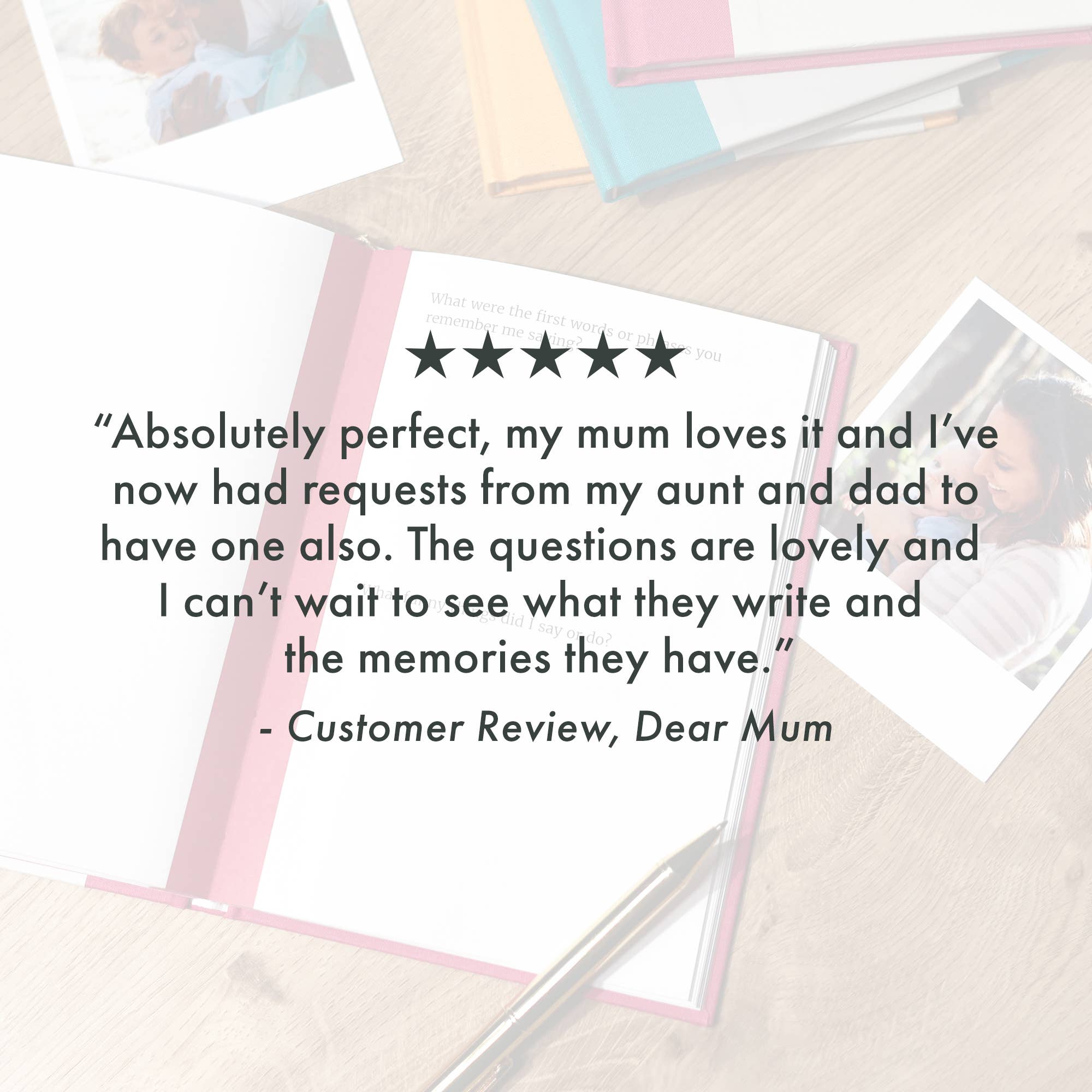 FROM YOU TO ME Meaningful Gifts - Dear Mum Guided Memory Journal | Heartfelt Gift for Mum