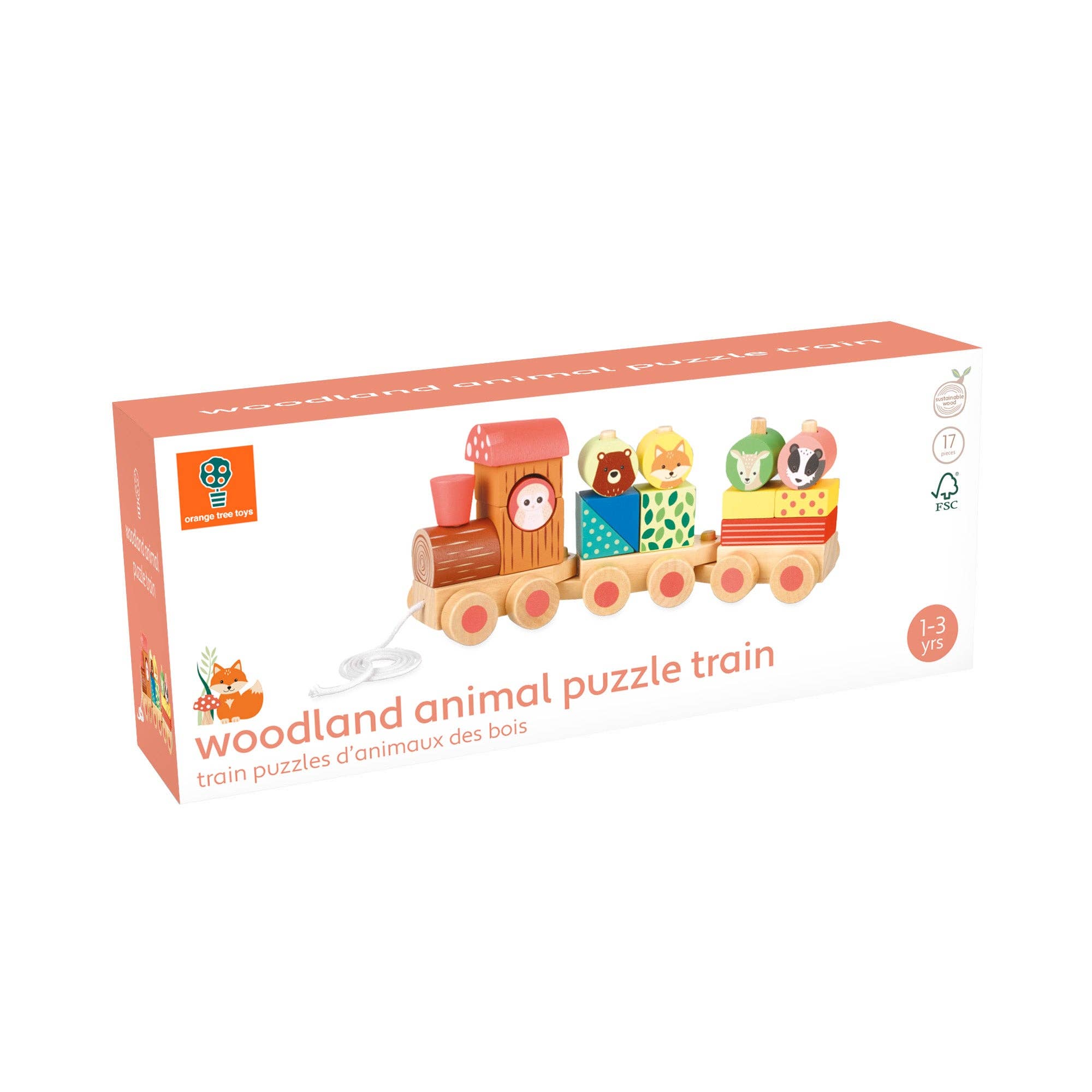 Orange Tree Toys - Woodland Woodend Puzzle Train