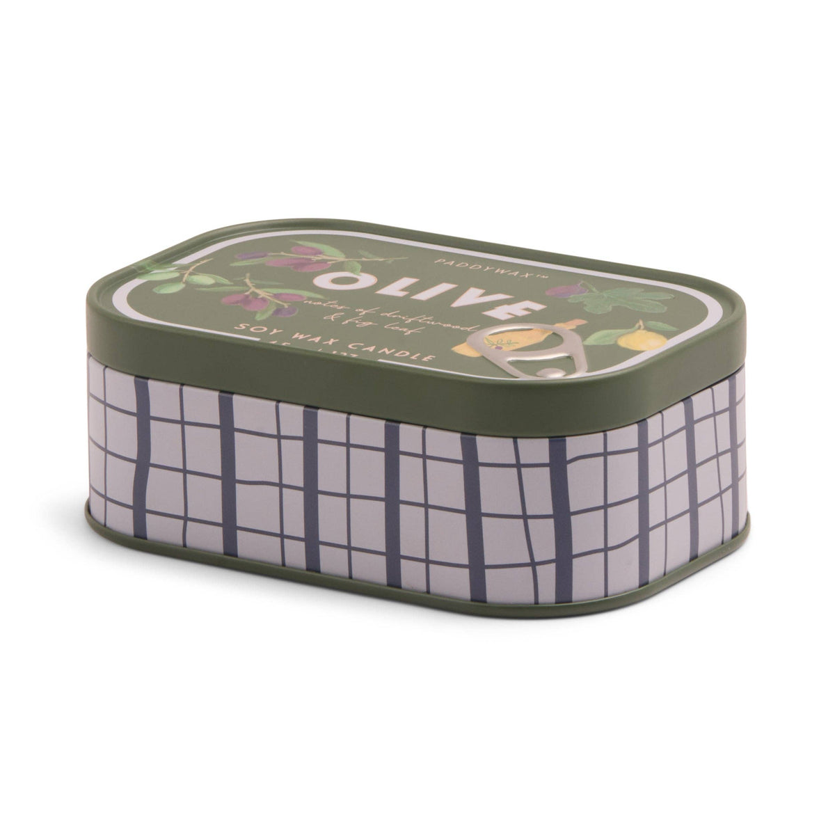 Designworks Collective - Paddywax Bistro 4.5oz/127g Olive Printed Tin Candle - Fig Olive