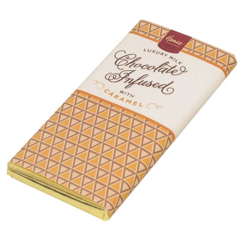 Hames Chocolates - Caramel Infused Milk Chocolate Bar
