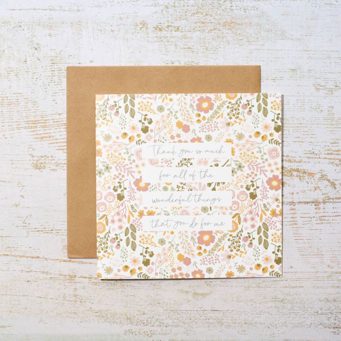 Ditsy Floral Thank You So Much Card