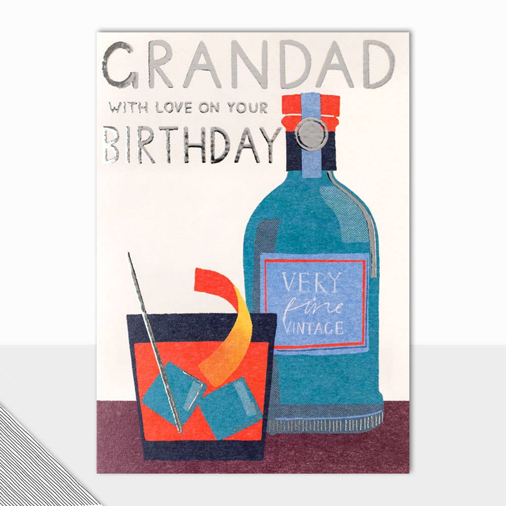 Laura Darrington Grandad with Love Birthday Card