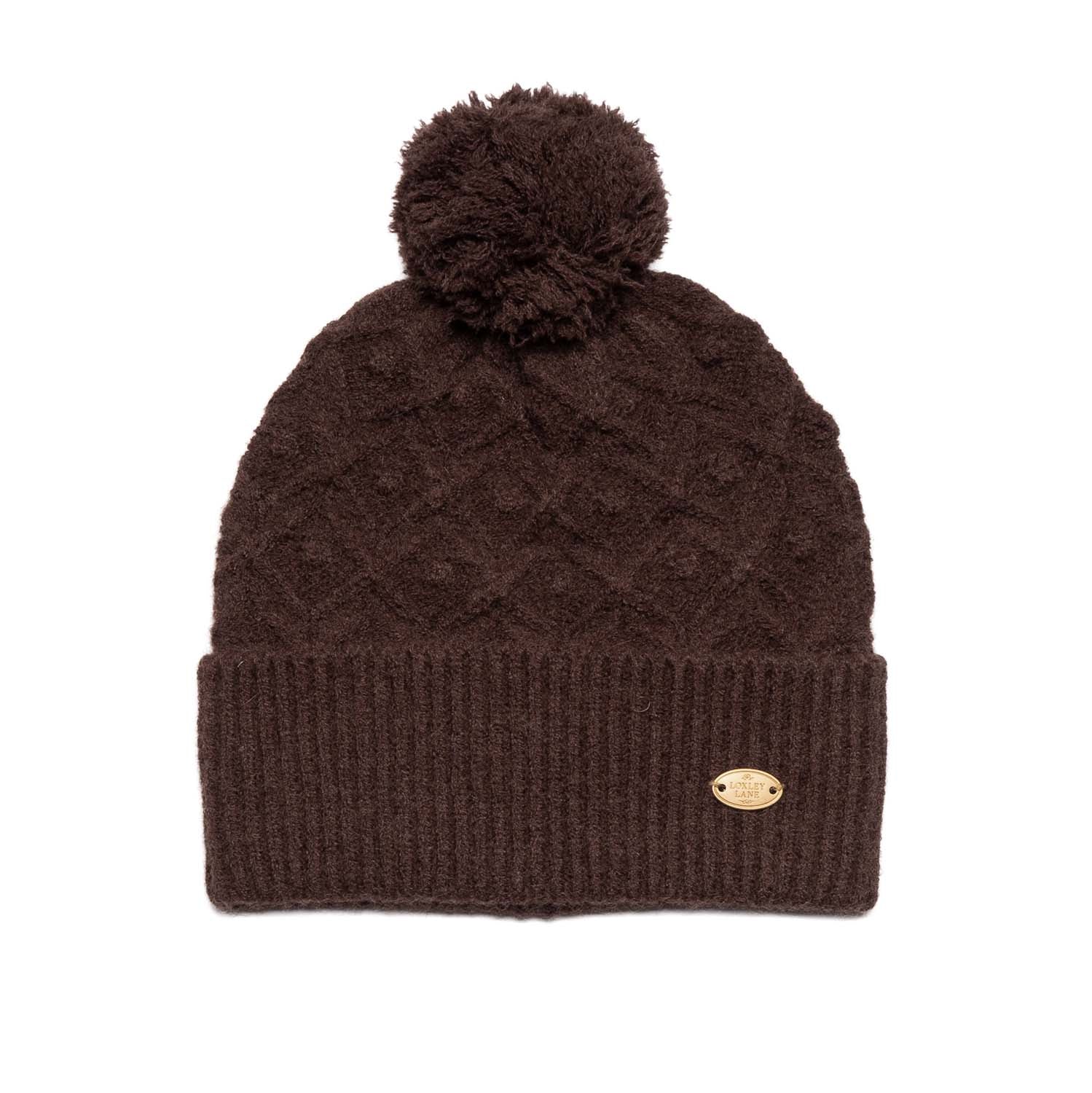 Loxley Lane Chocolate Pom-Pom Knitted