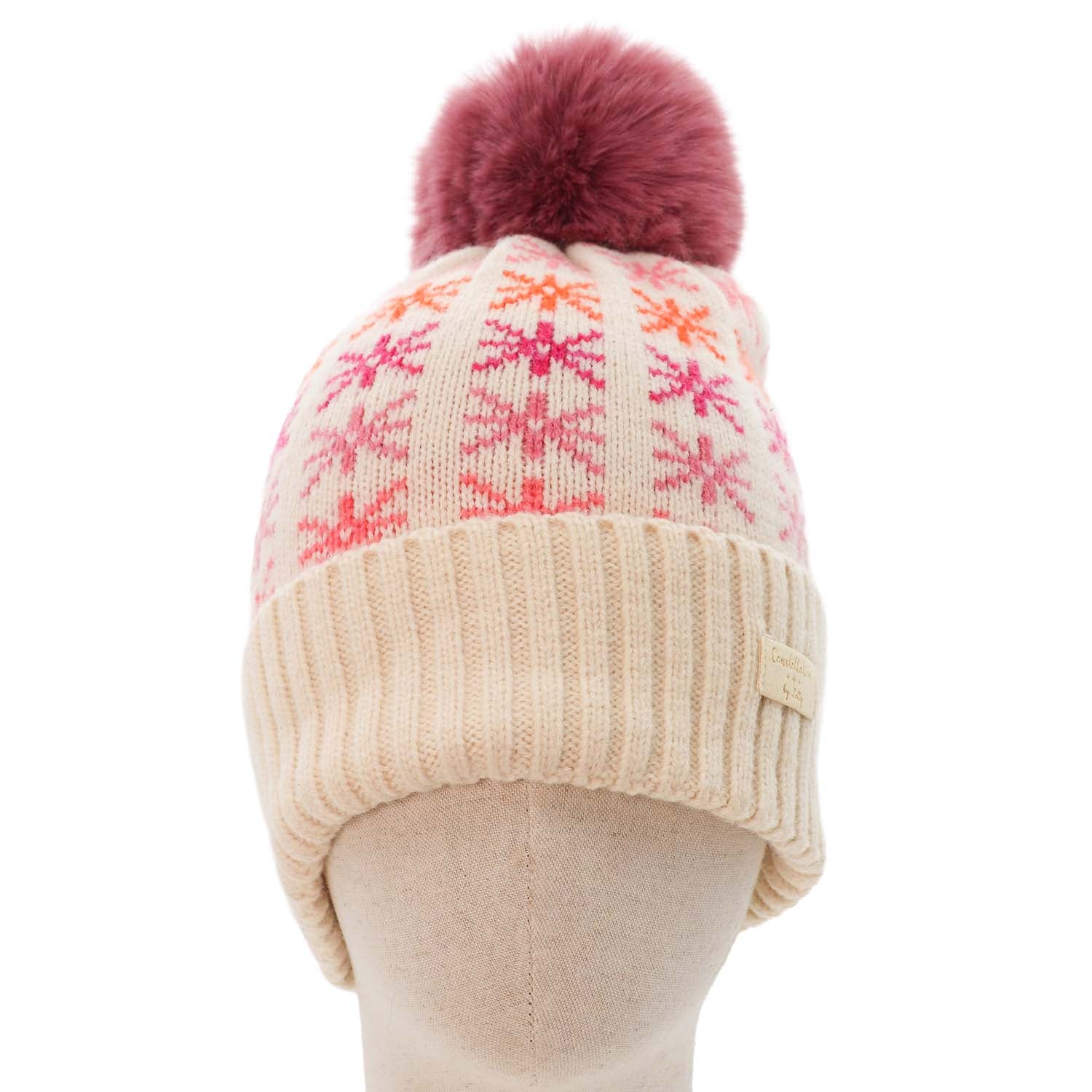 Zelly Pom Pom Hat Stars Pink